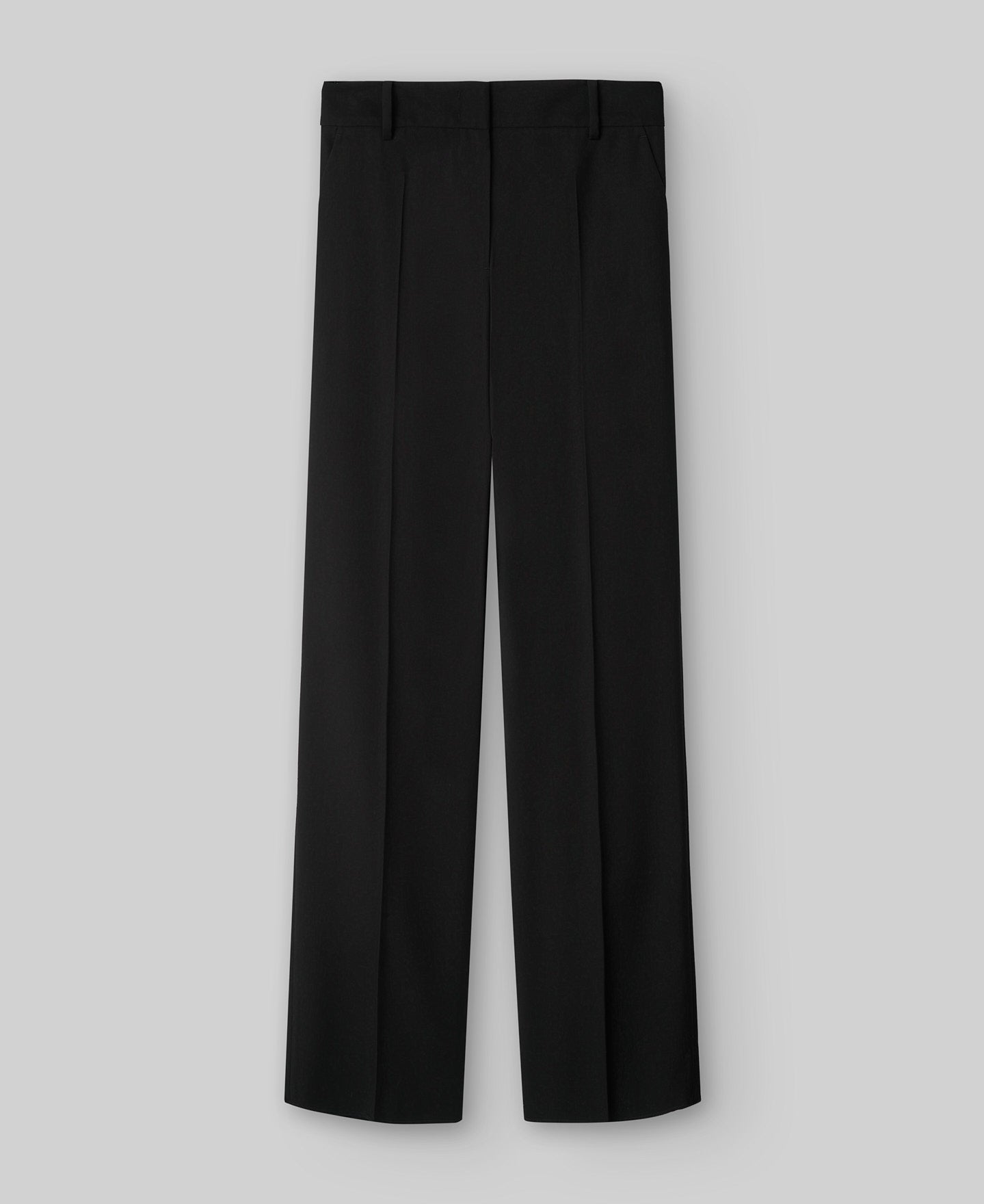 Straight leg tailored trousers woman in black