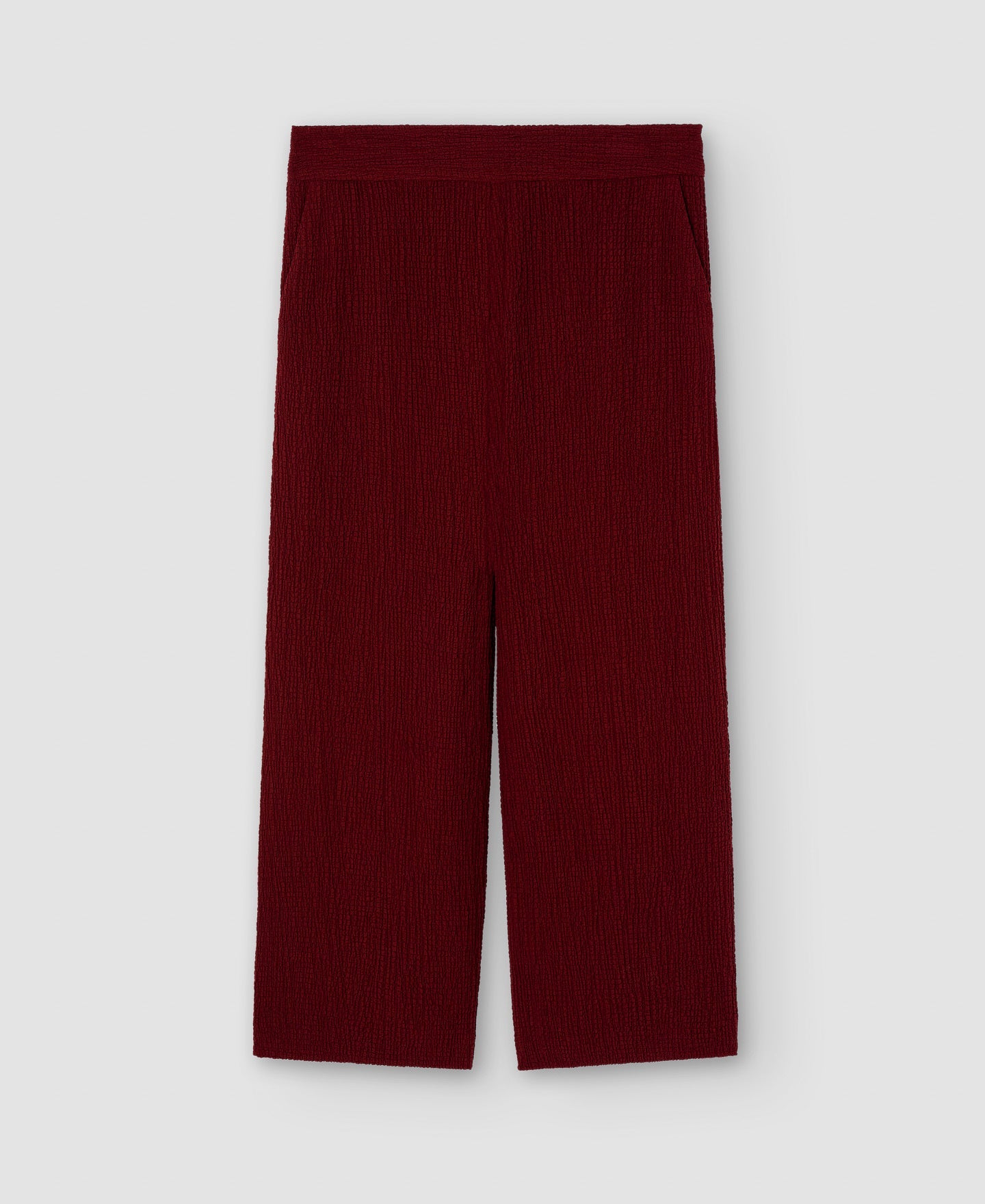 Maroon Long And Loose Trousers