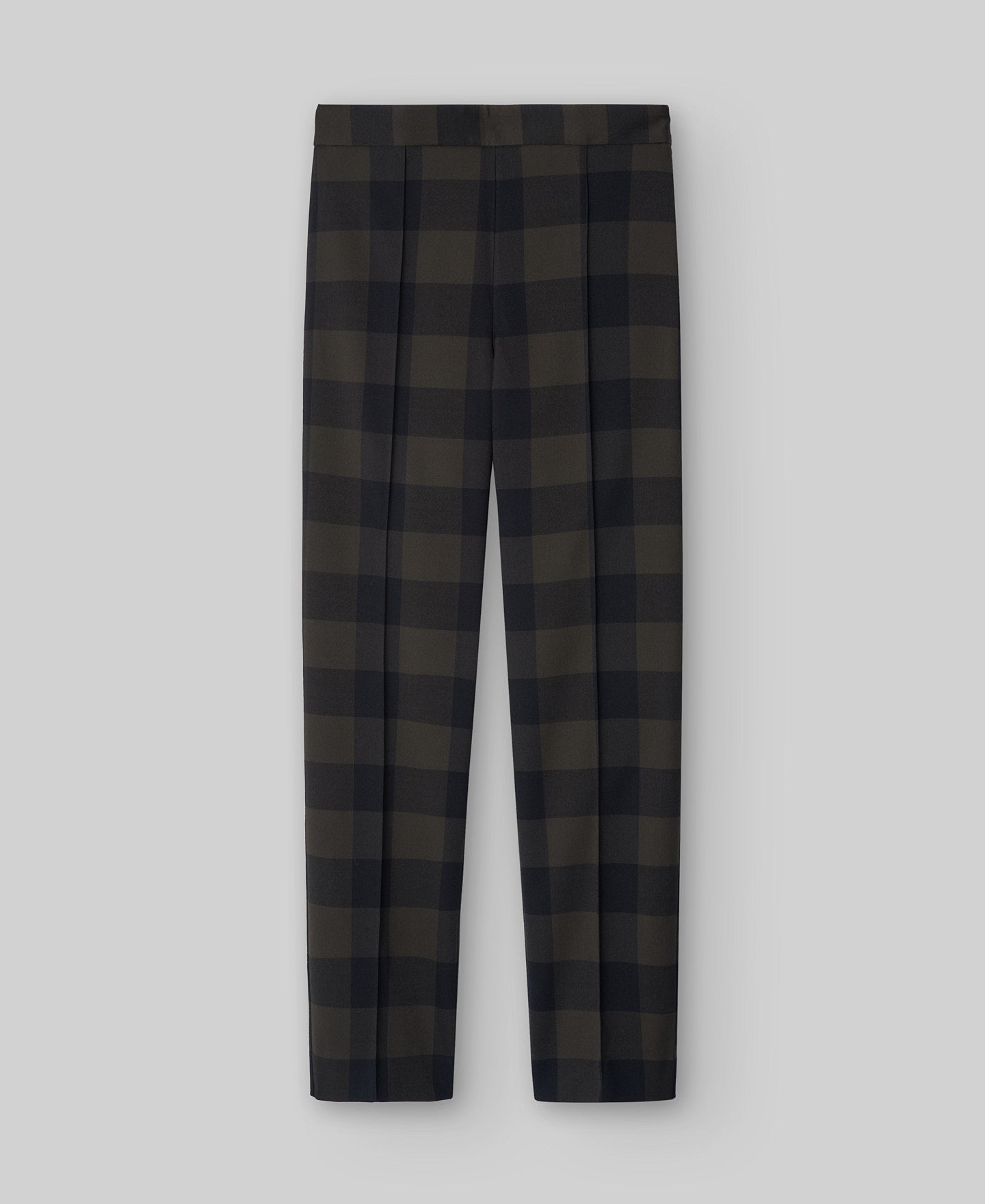 Checkered trousers woman in brown check