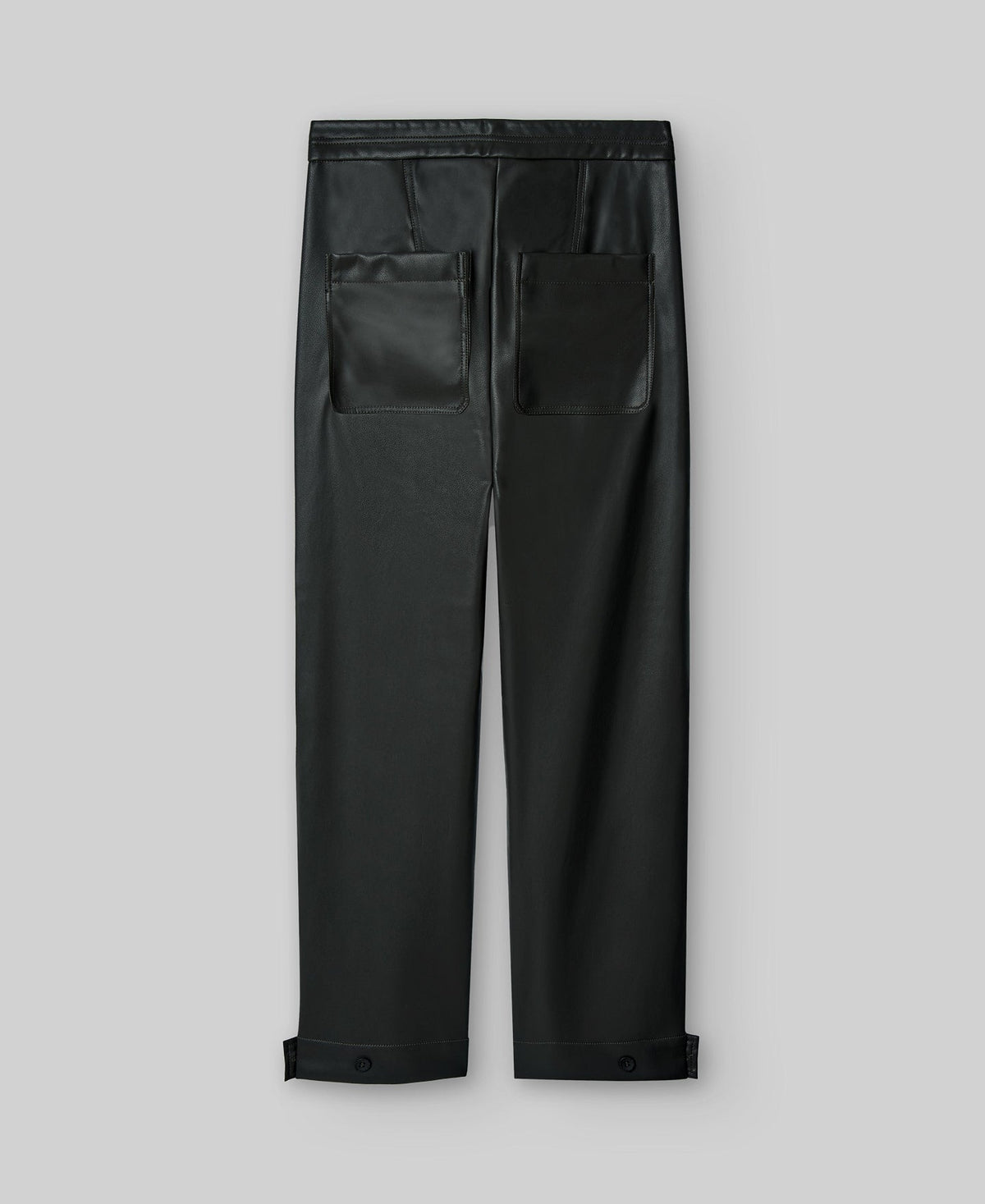 Non-Leather banana trousers woman in anthracite grey