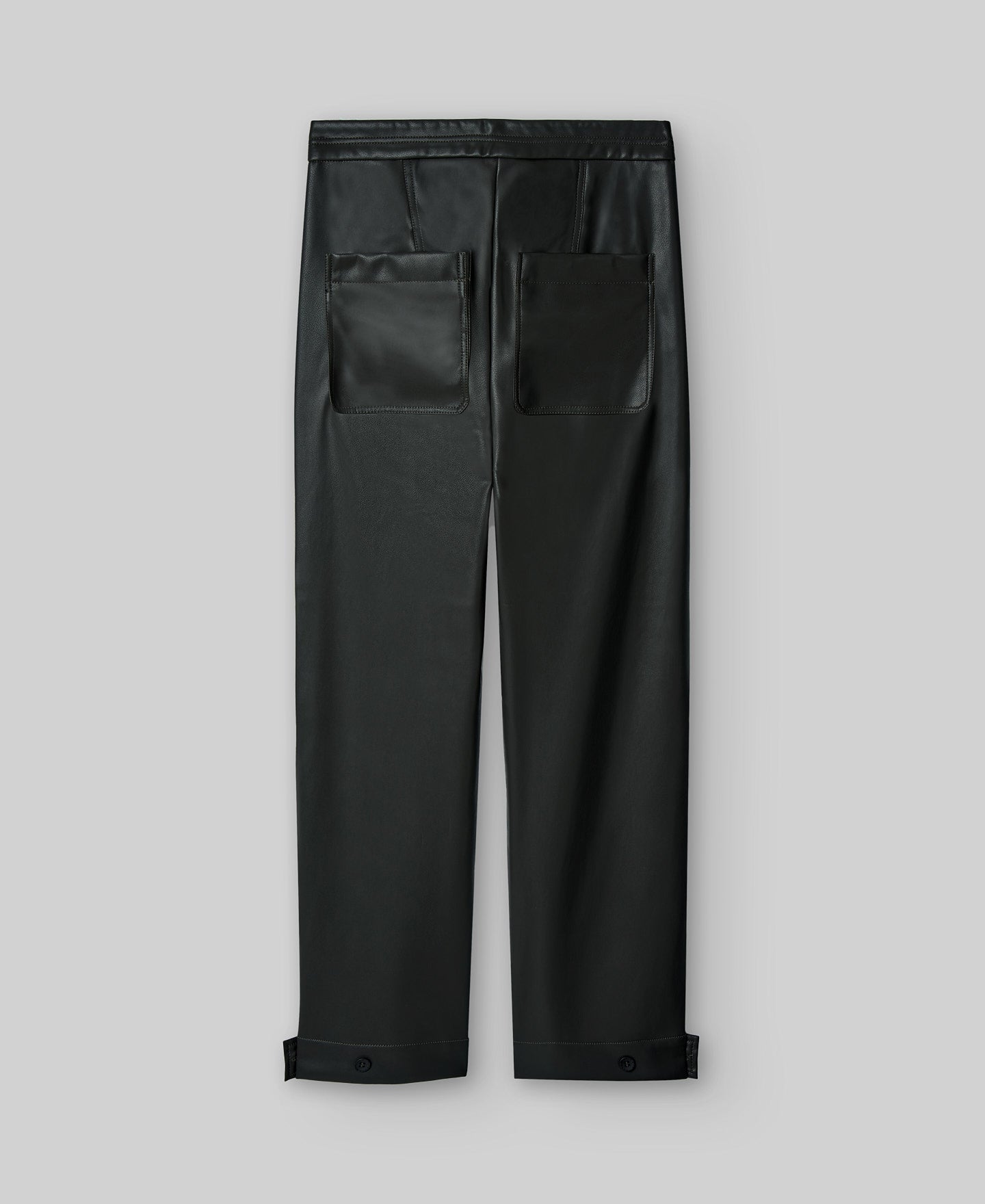 Non-Leather banana trousers woman in anthracite grey
