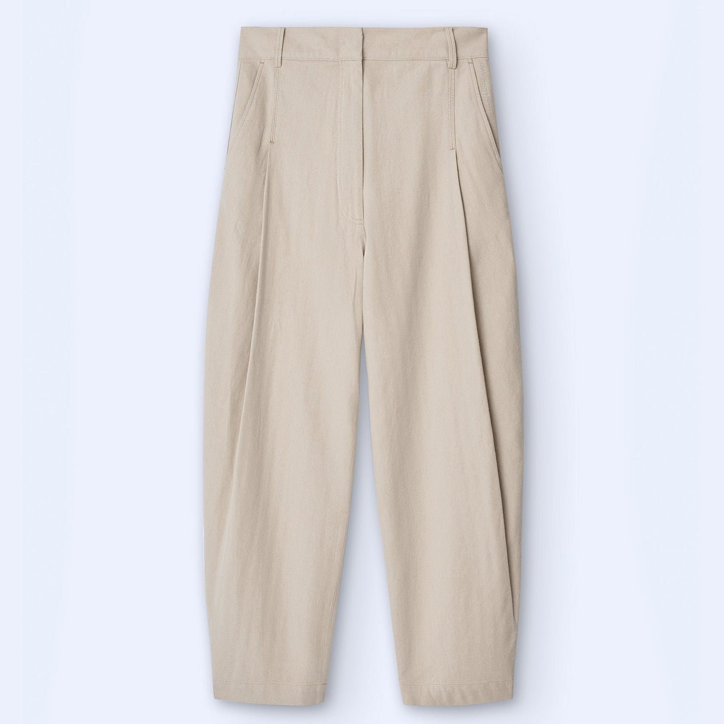 Linen & Cotton Banana Trousers - Light Yellow