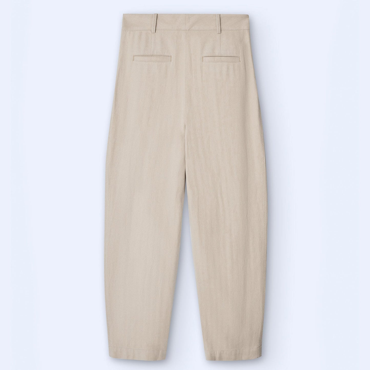 Linen & Cotton Banana Trousers - Light Yellow