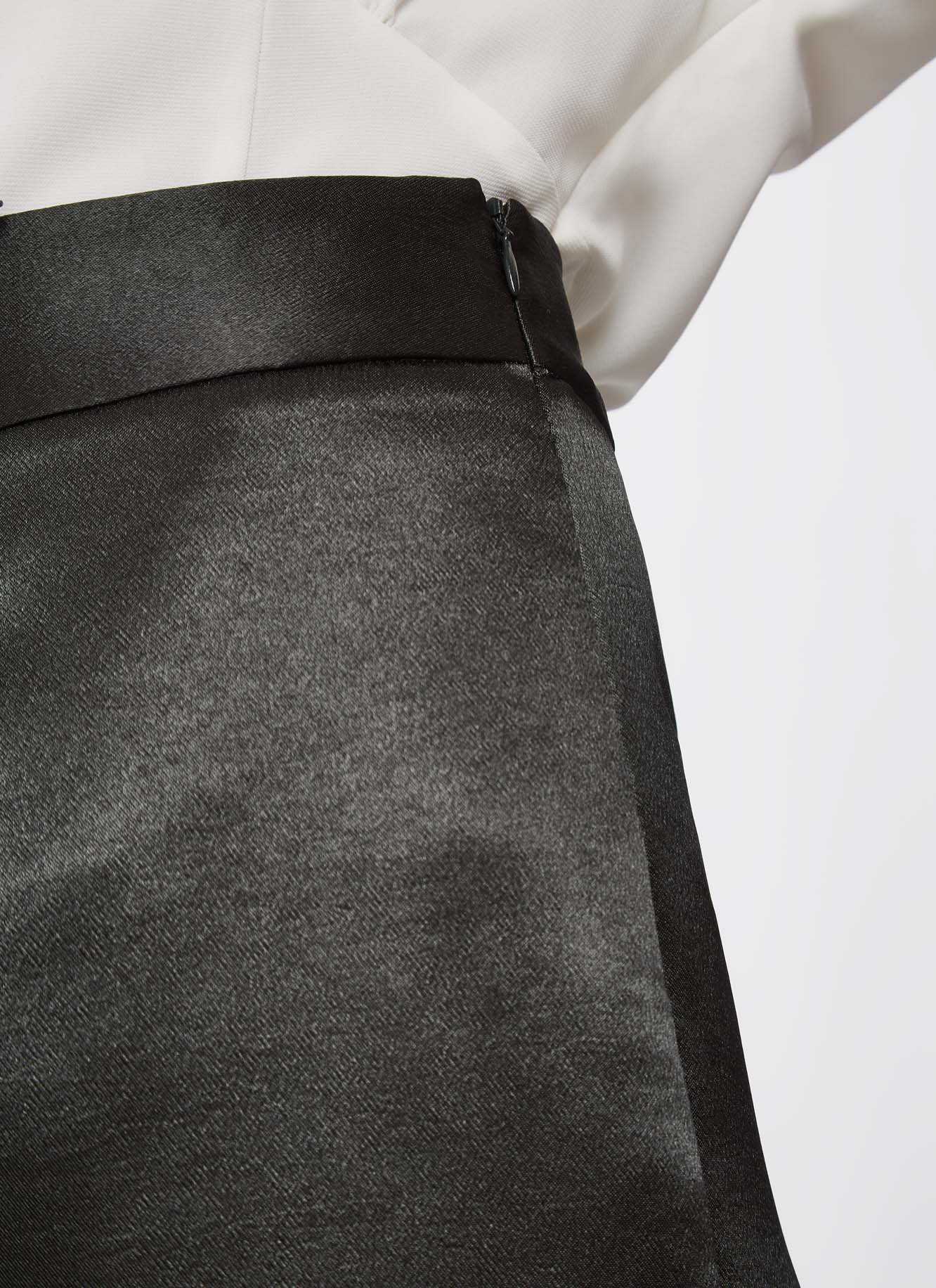 Green Fluid And Glossy Palazzo Trousers