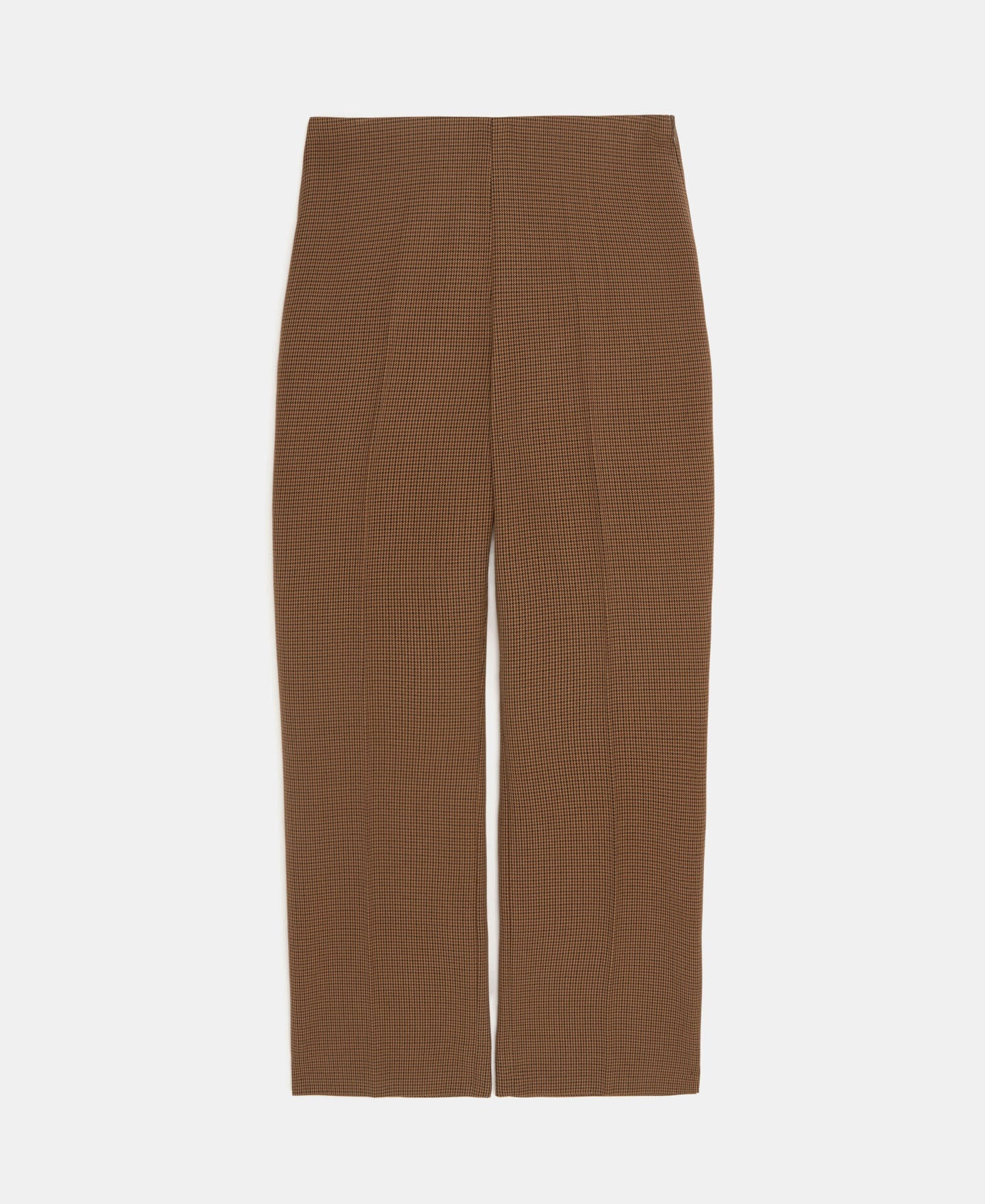 Brown High-Waist Trousers With Microdrawing
