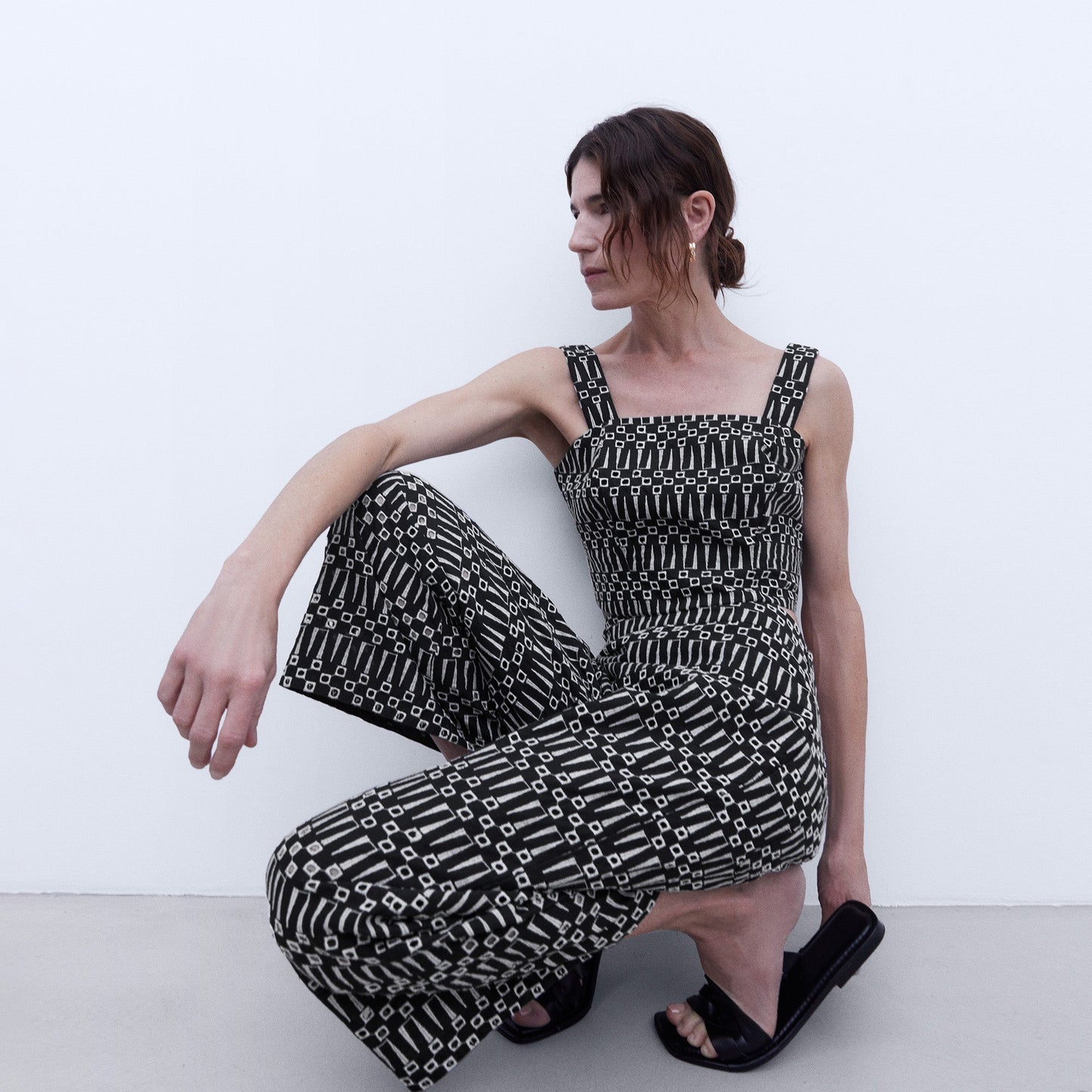 Embroidered Linen Cotton Trousers