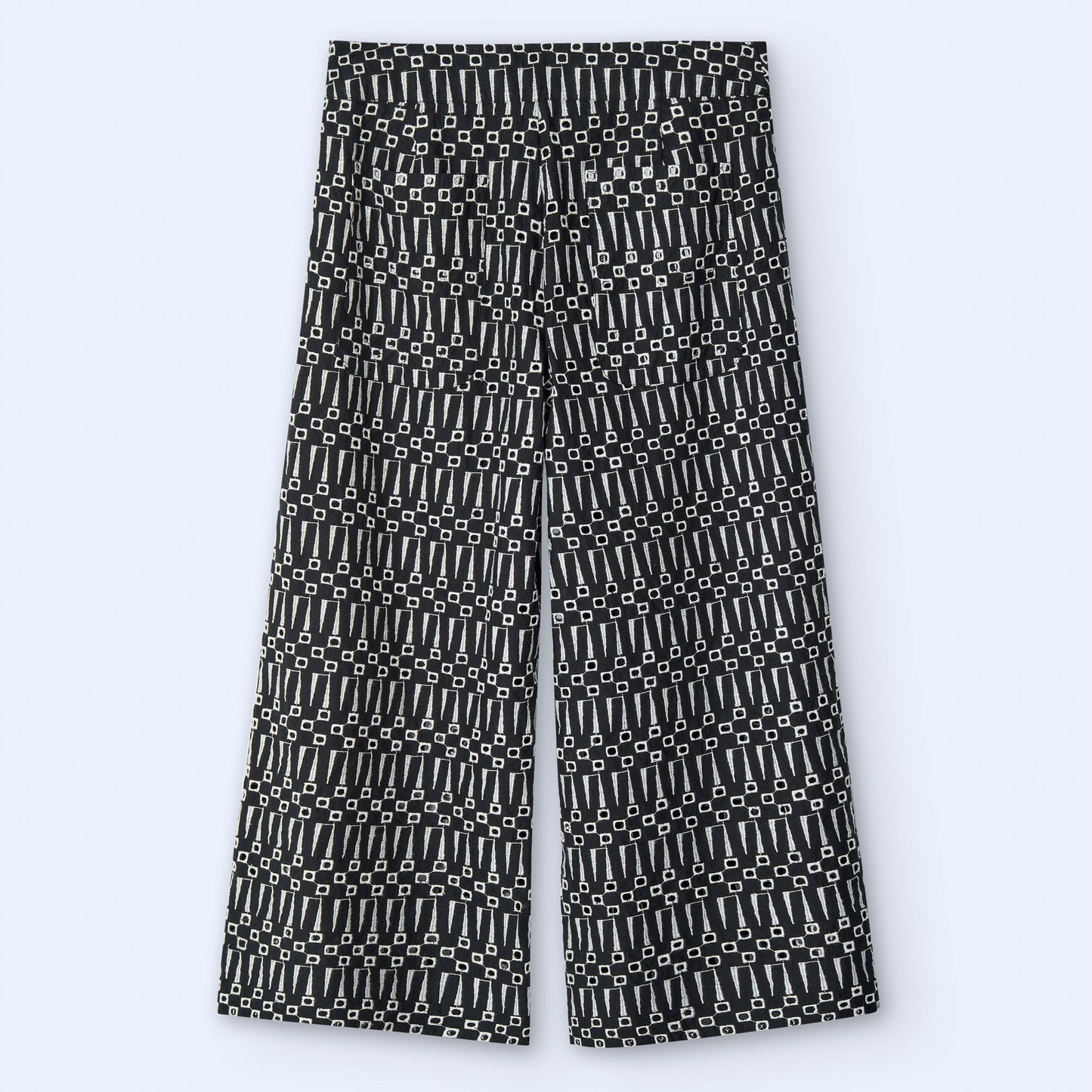 Embroidered Linen Cotton Trousers