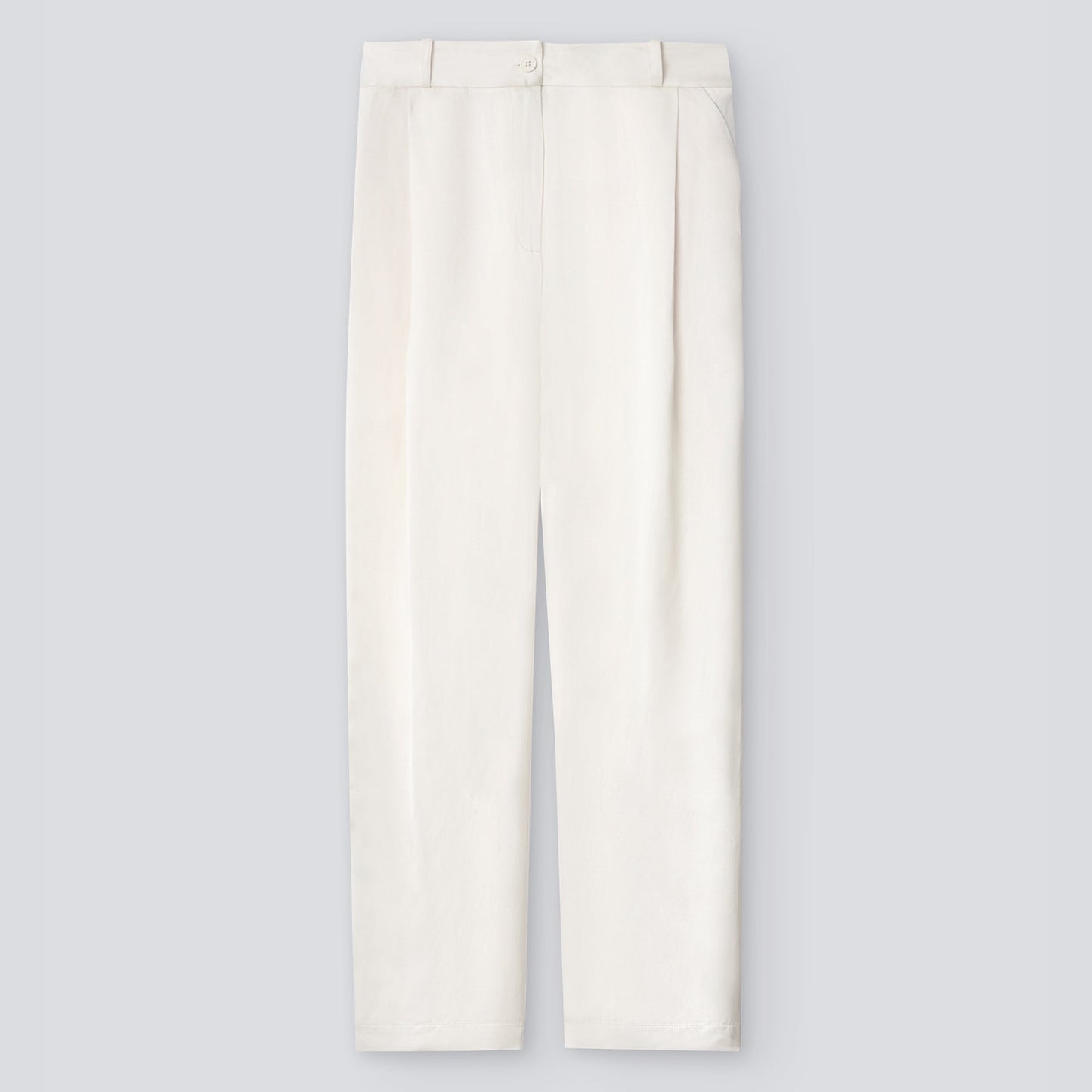 Ecru Straight Leg Tailored Trousers