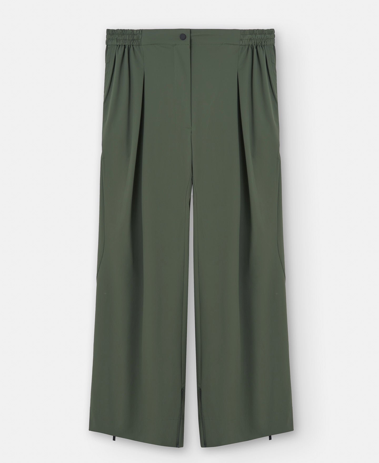 Dark Green Recycled Nylon Sport Trousers