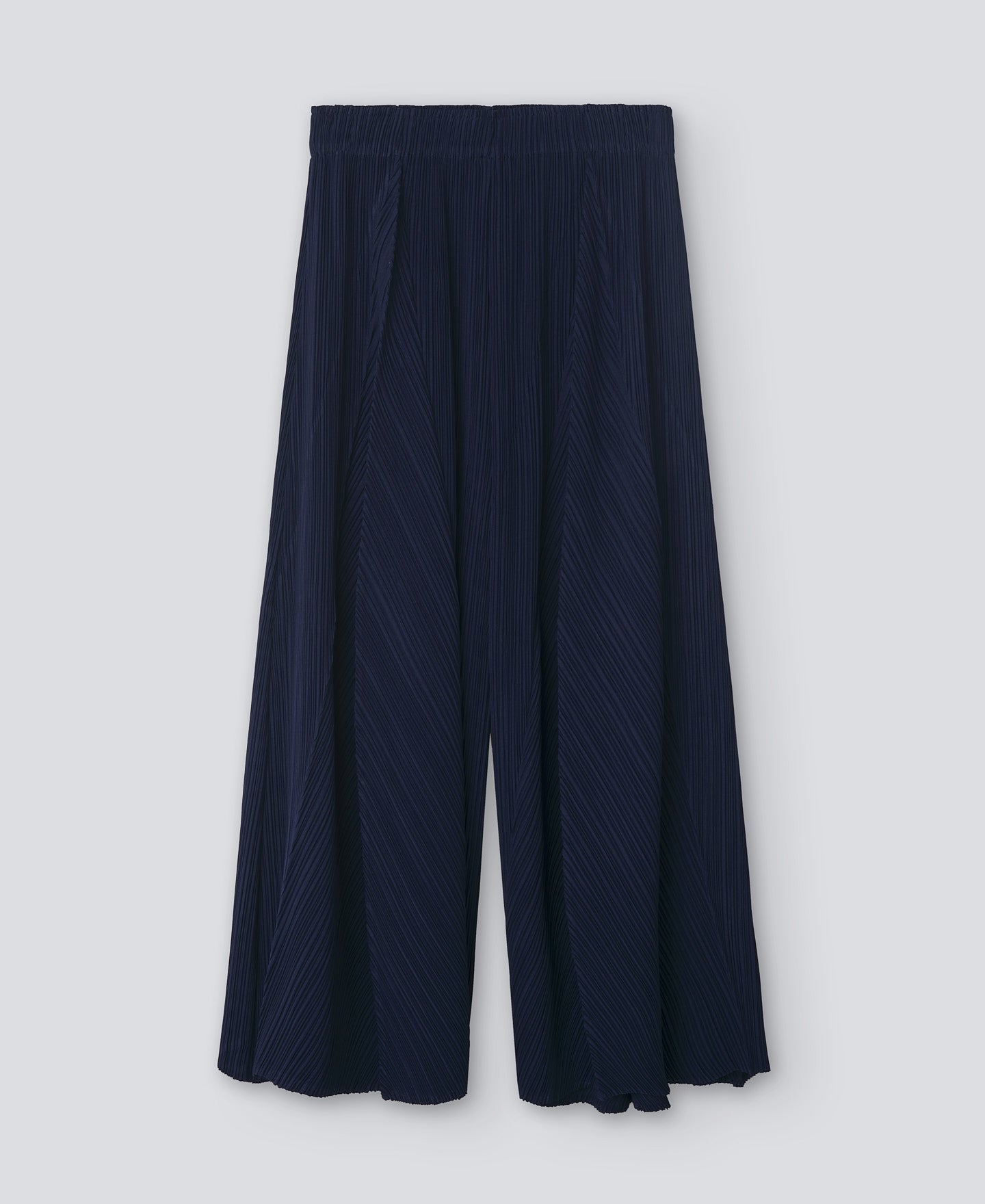 Navy Blue Crinkle Palazzo Trousers