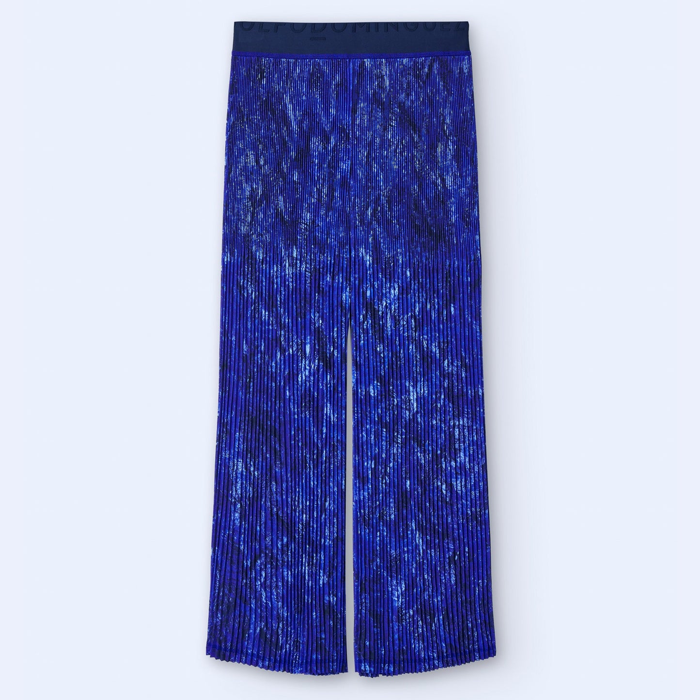 Crinkle Blue Print Pants