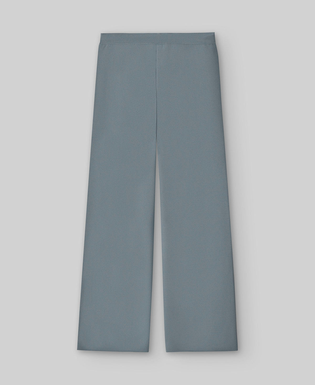 Knit wide leg trousers woman in grey/blue