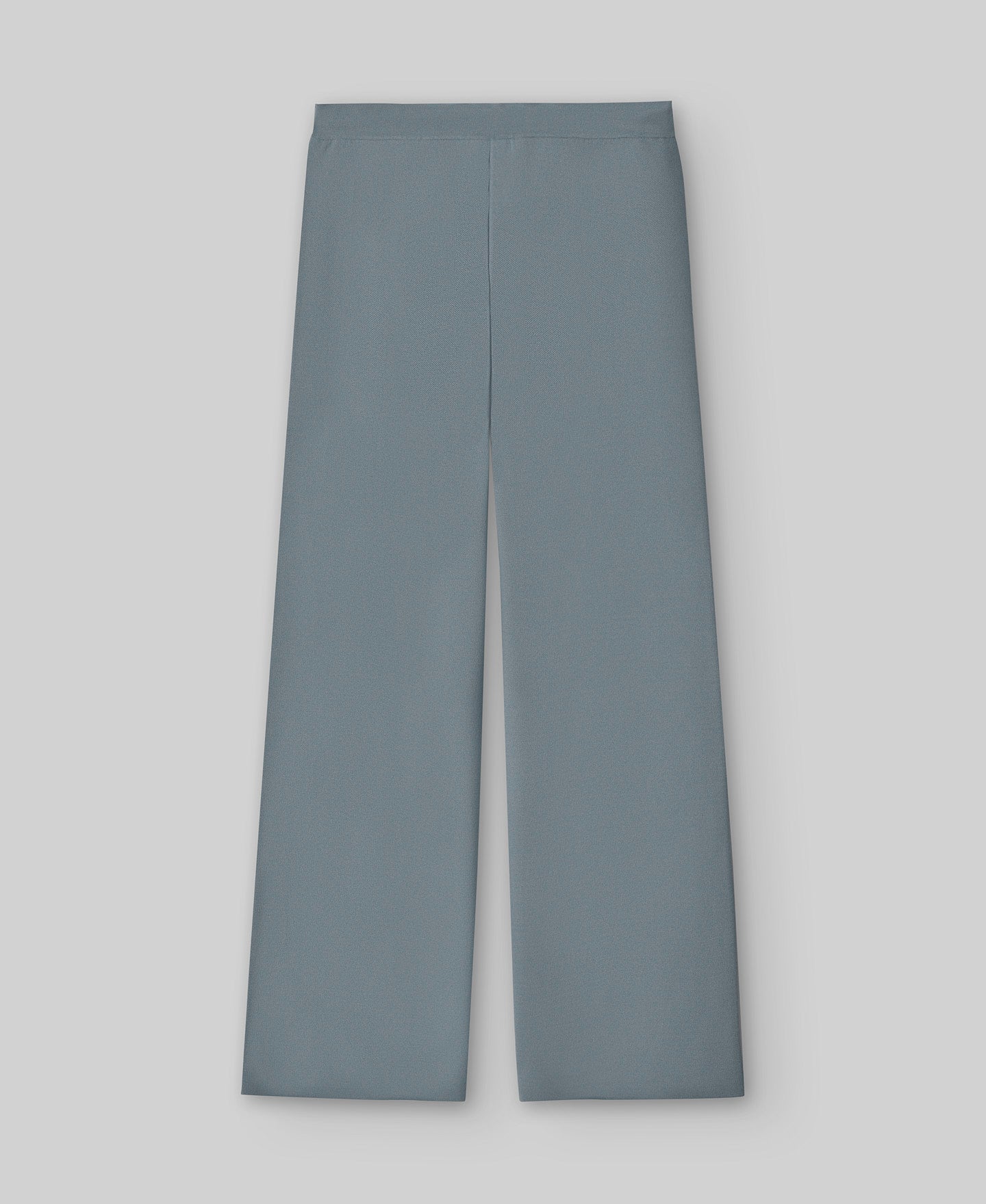 Knit wide leg trousers woman in grey/blue