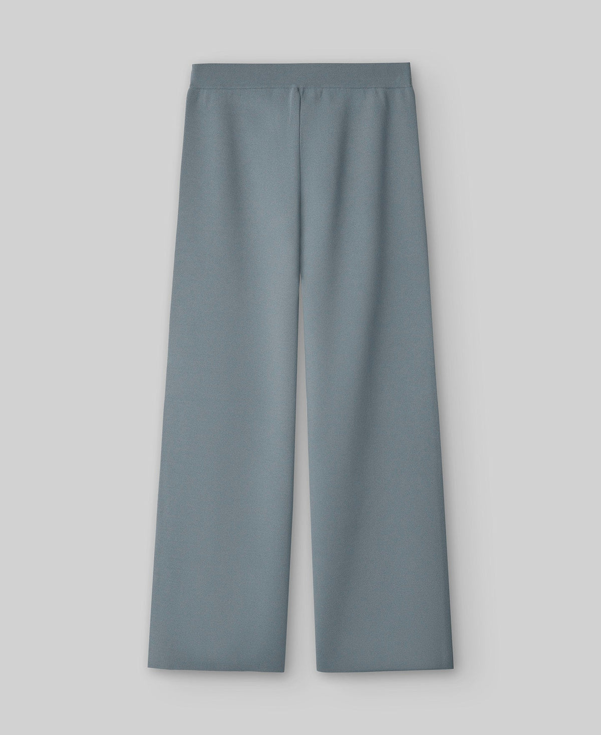 Knit wide leg trousers woman in grey/blue
