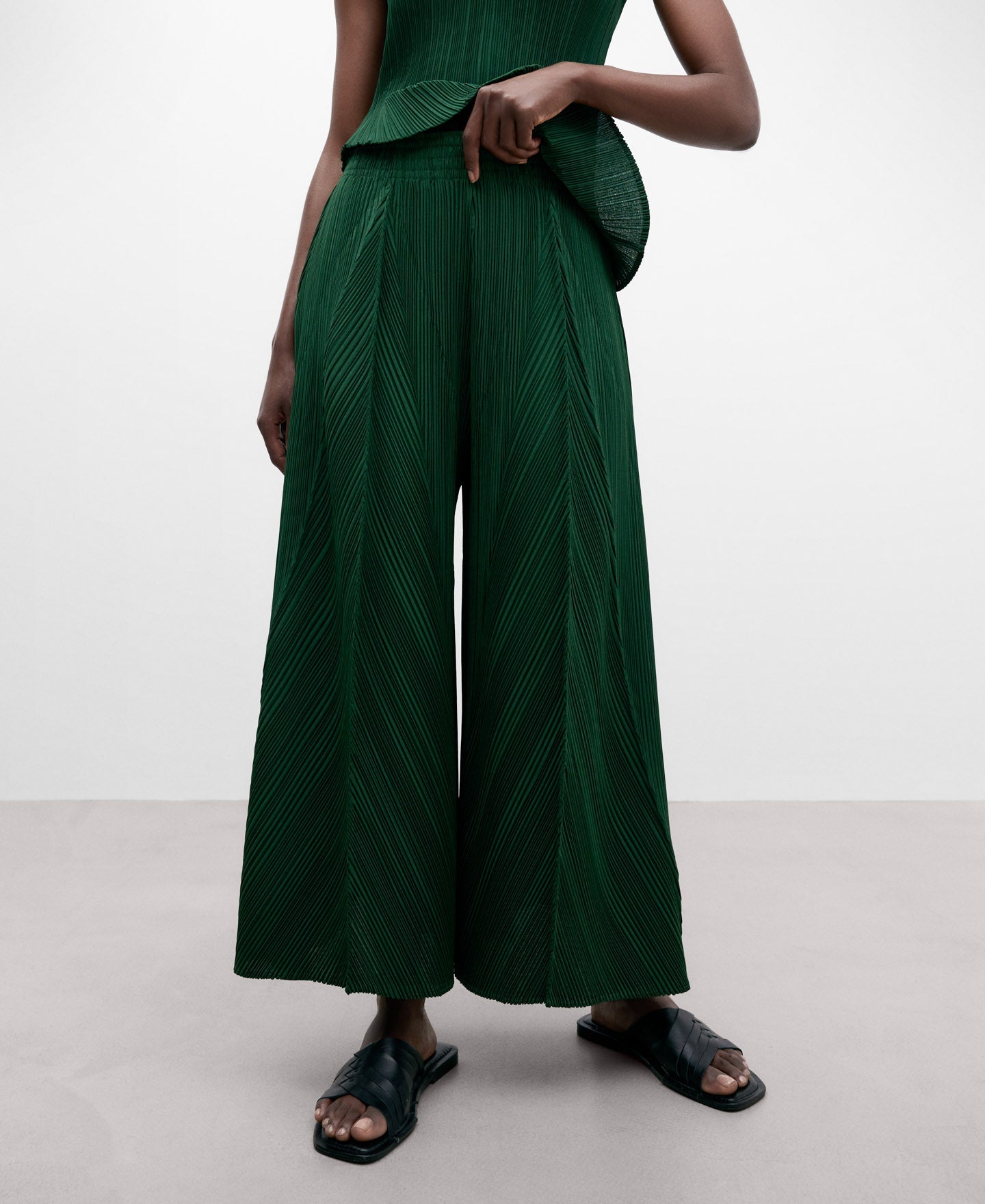Pleated Palazzo Trousers