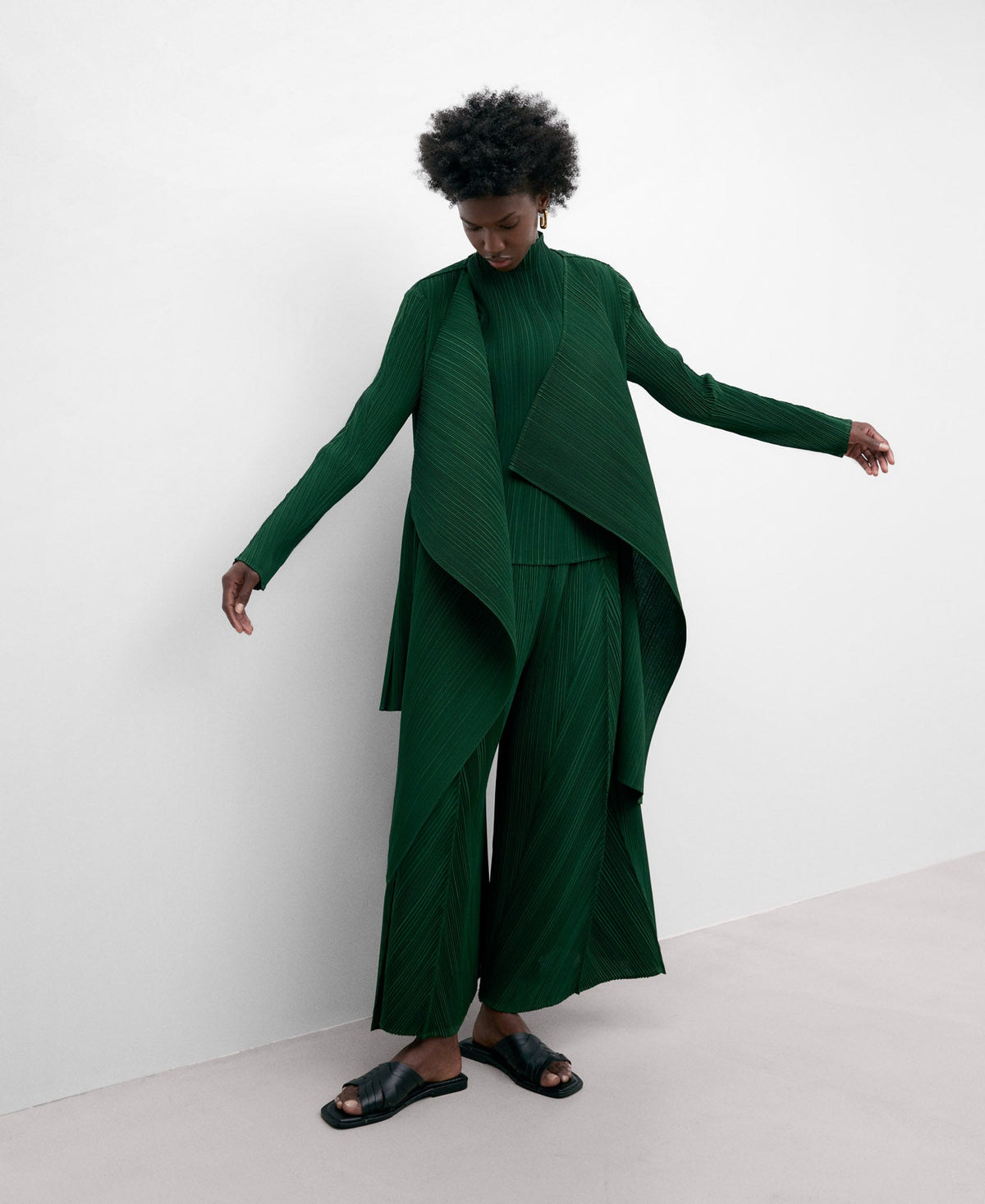 Pleated Palazzo Trousers
