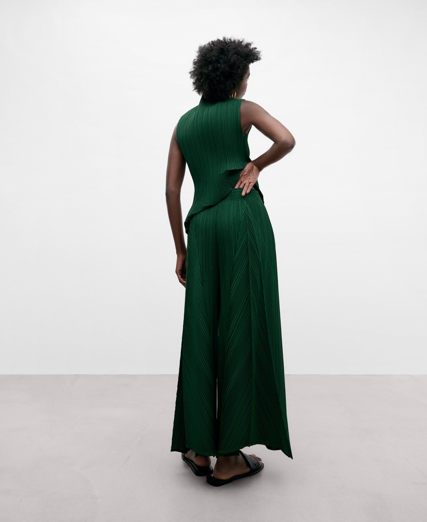 Pleated Palazzo Trousers