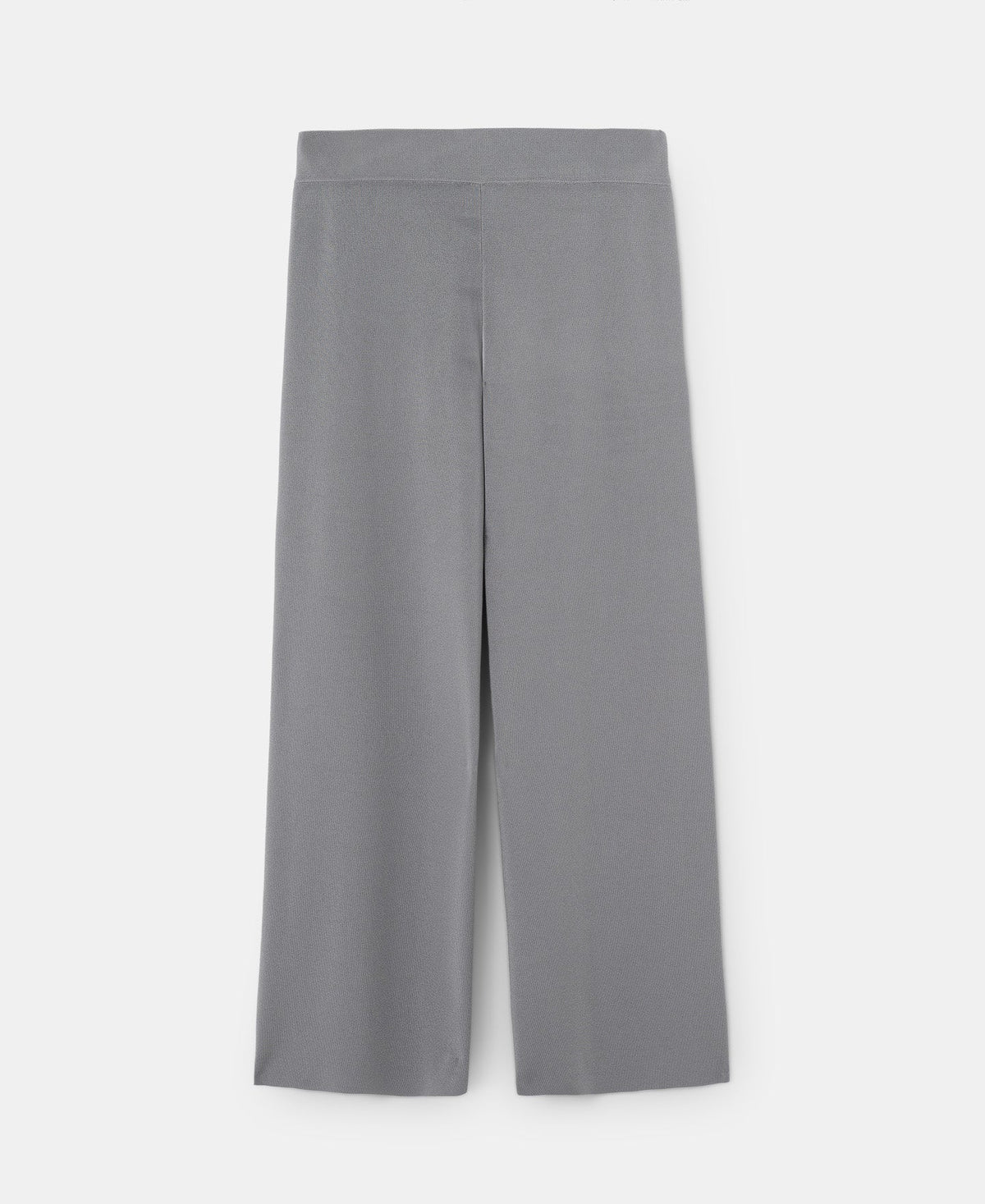 Grey Rubber Knit High Rise Pants