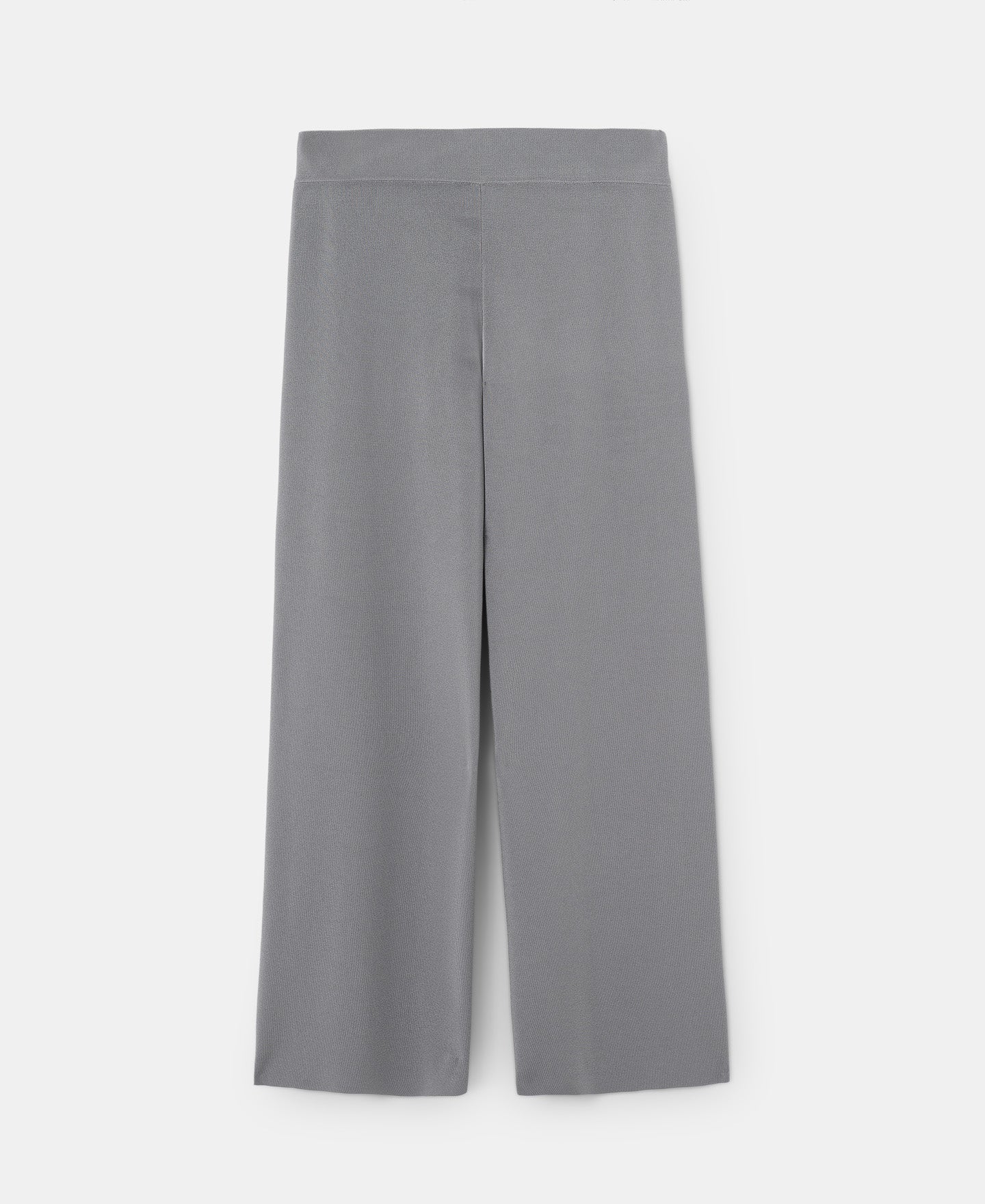 Grey Rubber Knit High Rise Pants