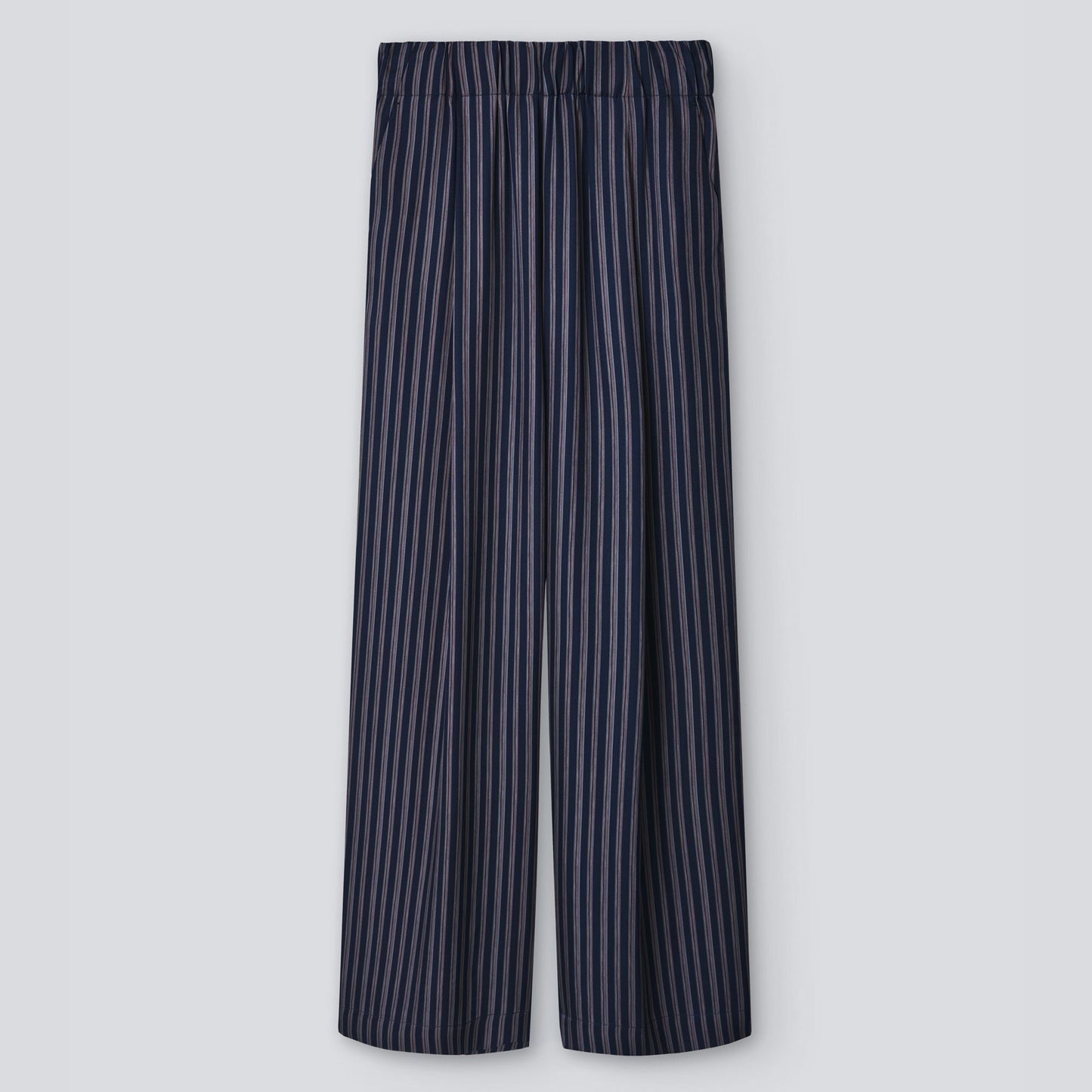 Brown Stripe Viscose Pyjama Striped Trousers