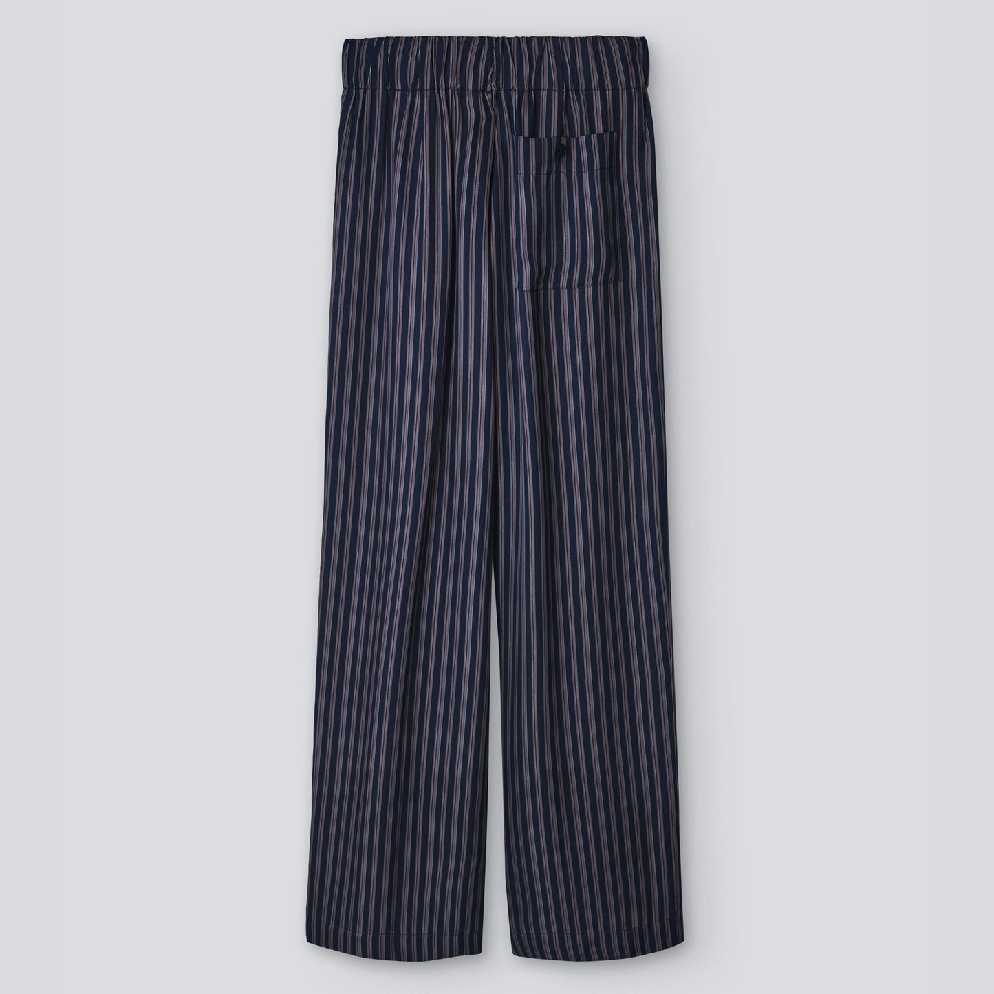 Brown Stripe Viscose Pyjama Striped Trousers