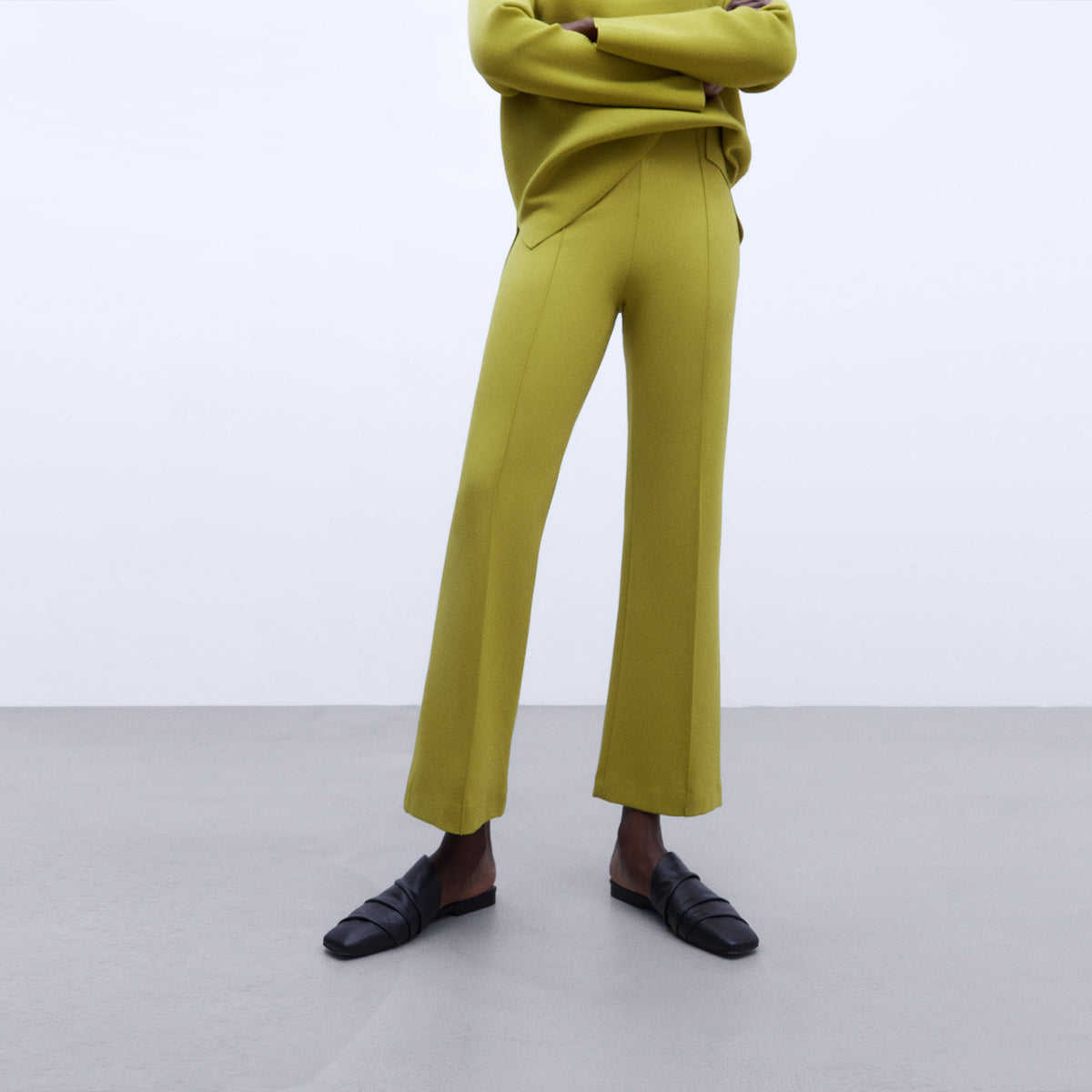 Pistachio Green Knit Trousers