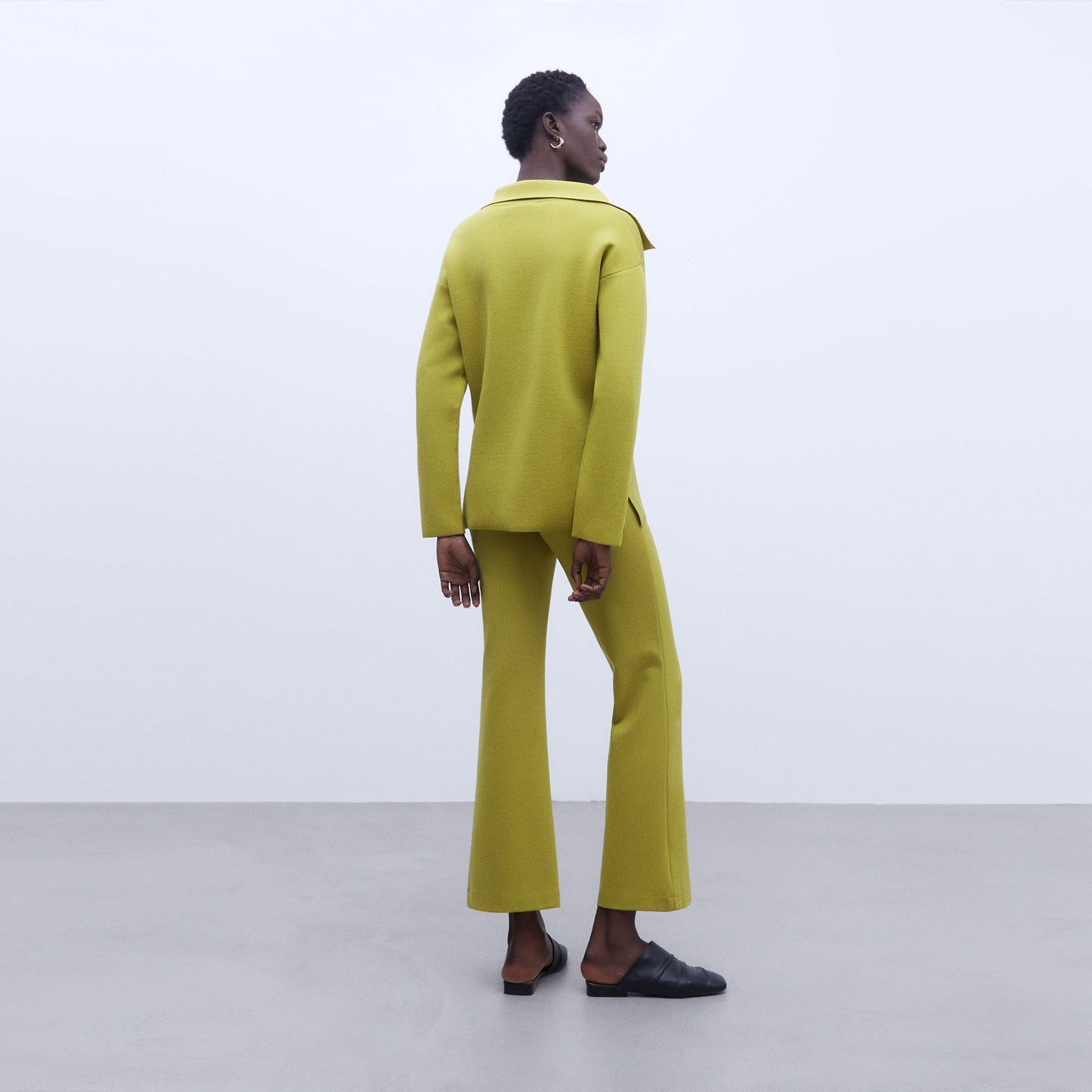 Pistachio Green Knit Trousers