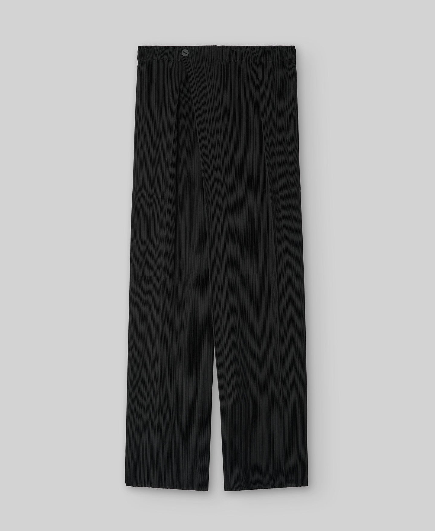 Crinkle cross-front trousers woman in black