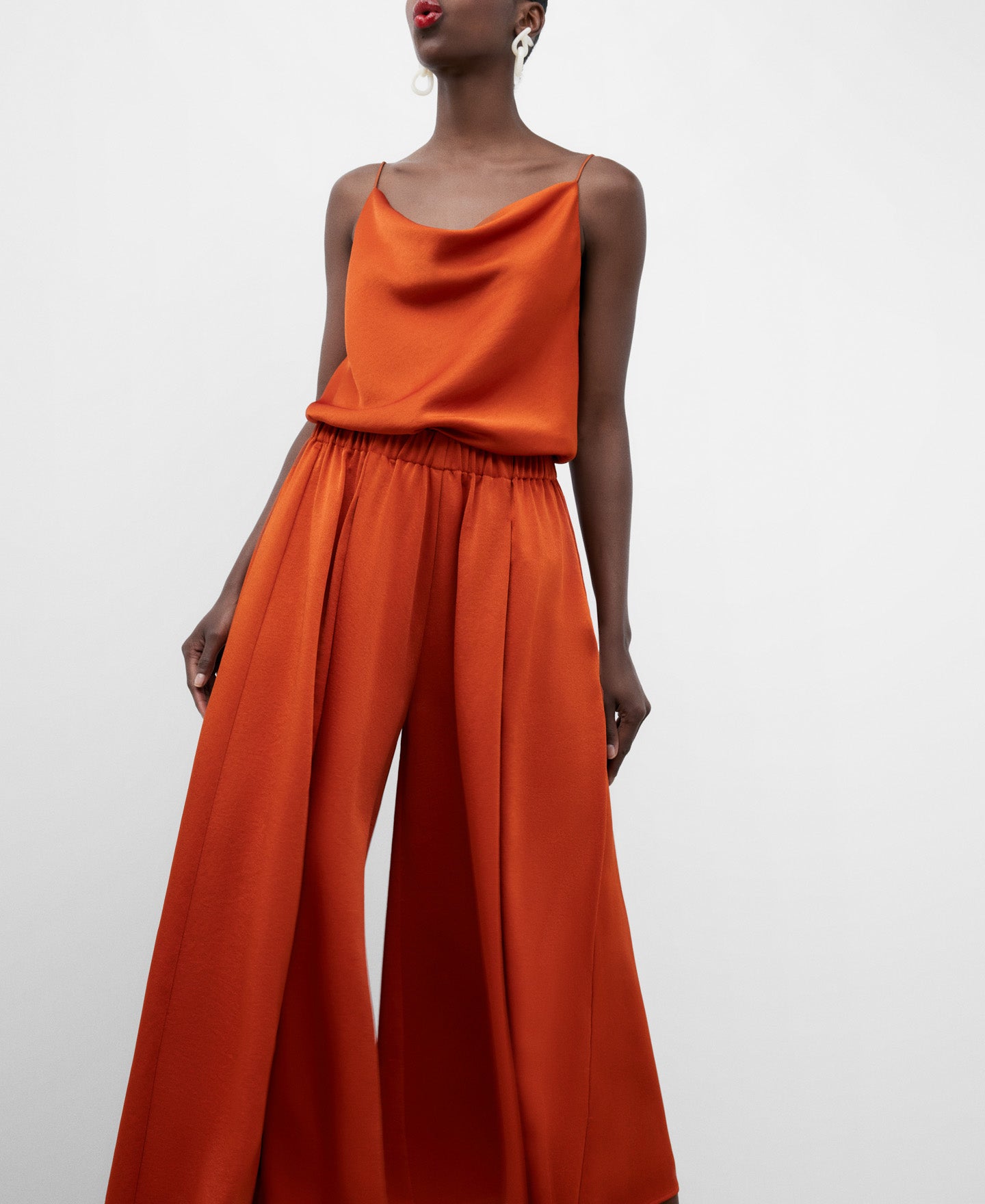 Dark Orange Long Trousers