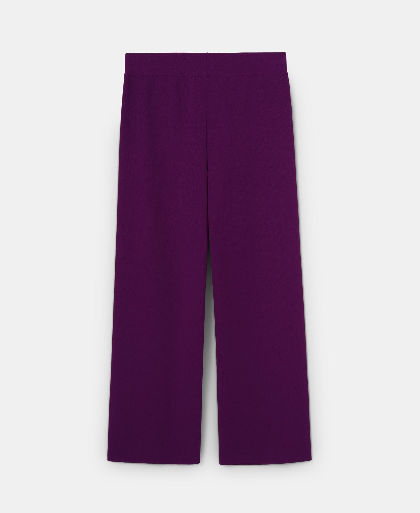 Burgundy Viscose Ribbed Knit Pants