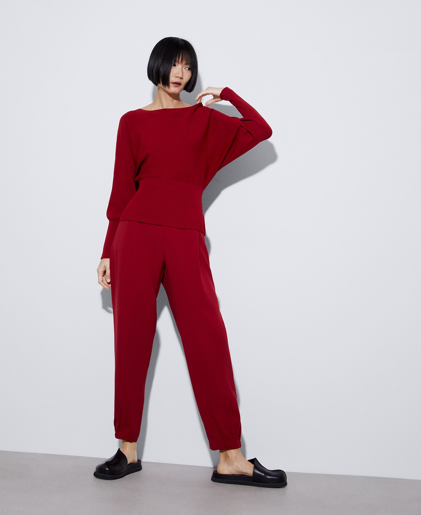 Red Recycled Polyester Jogger Trousers