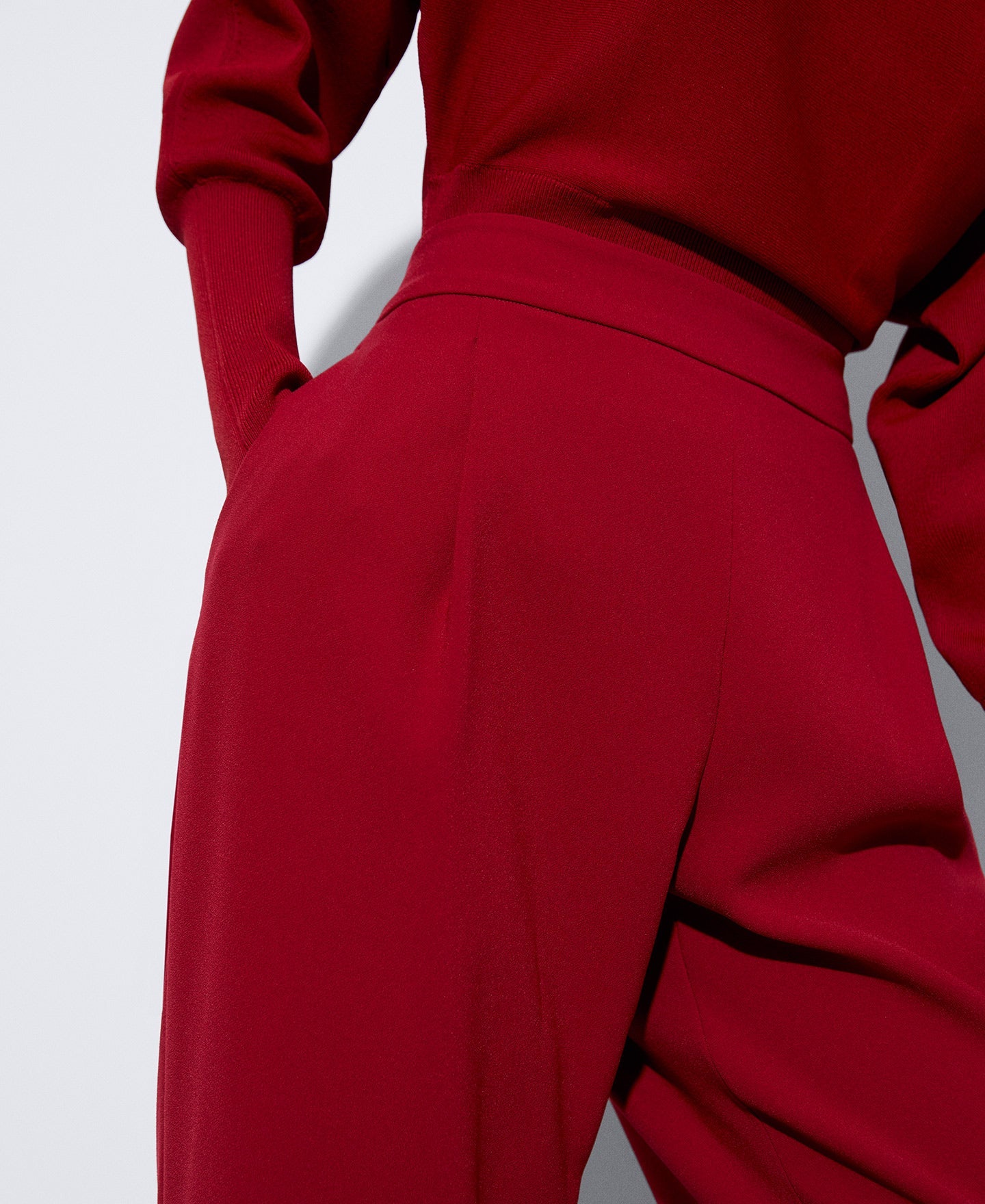 Red Recycled Polyester Jogger Trousers