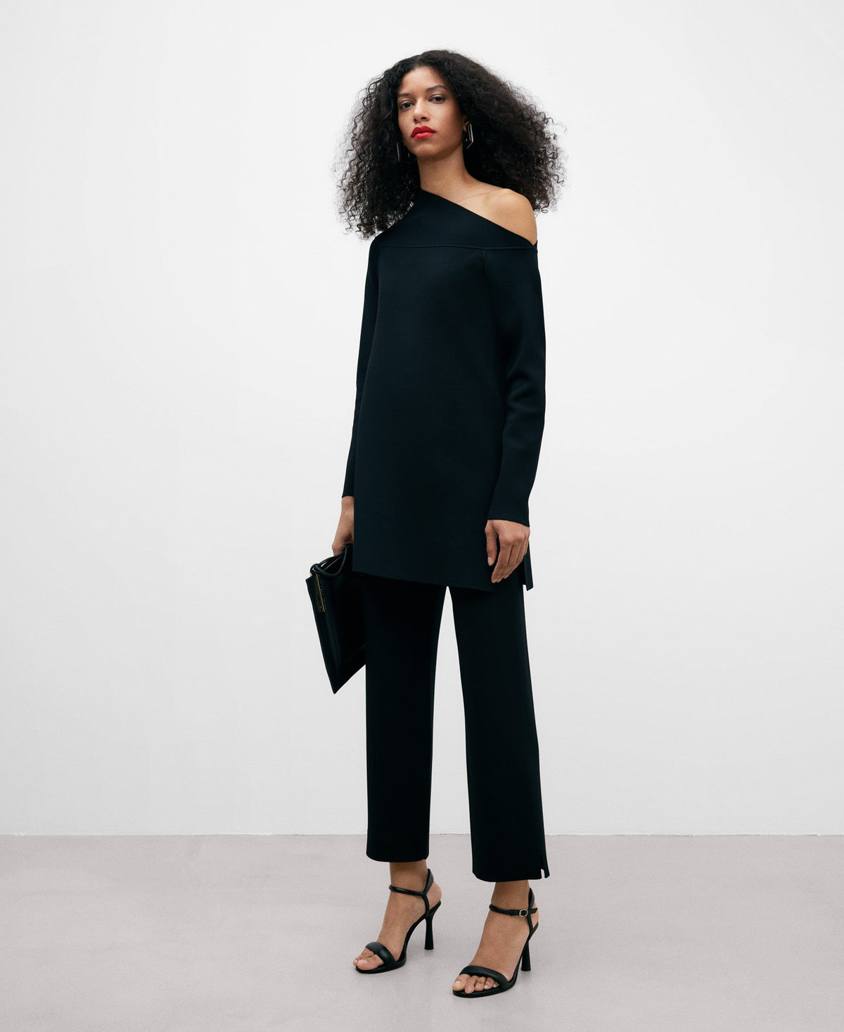 Black Knitted Trousers For Women