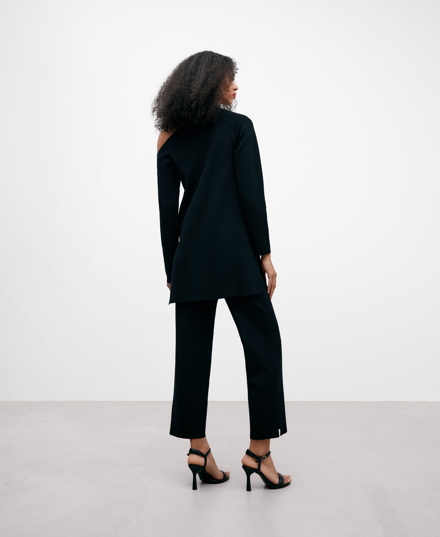 Black Knitted Trousers For Women
