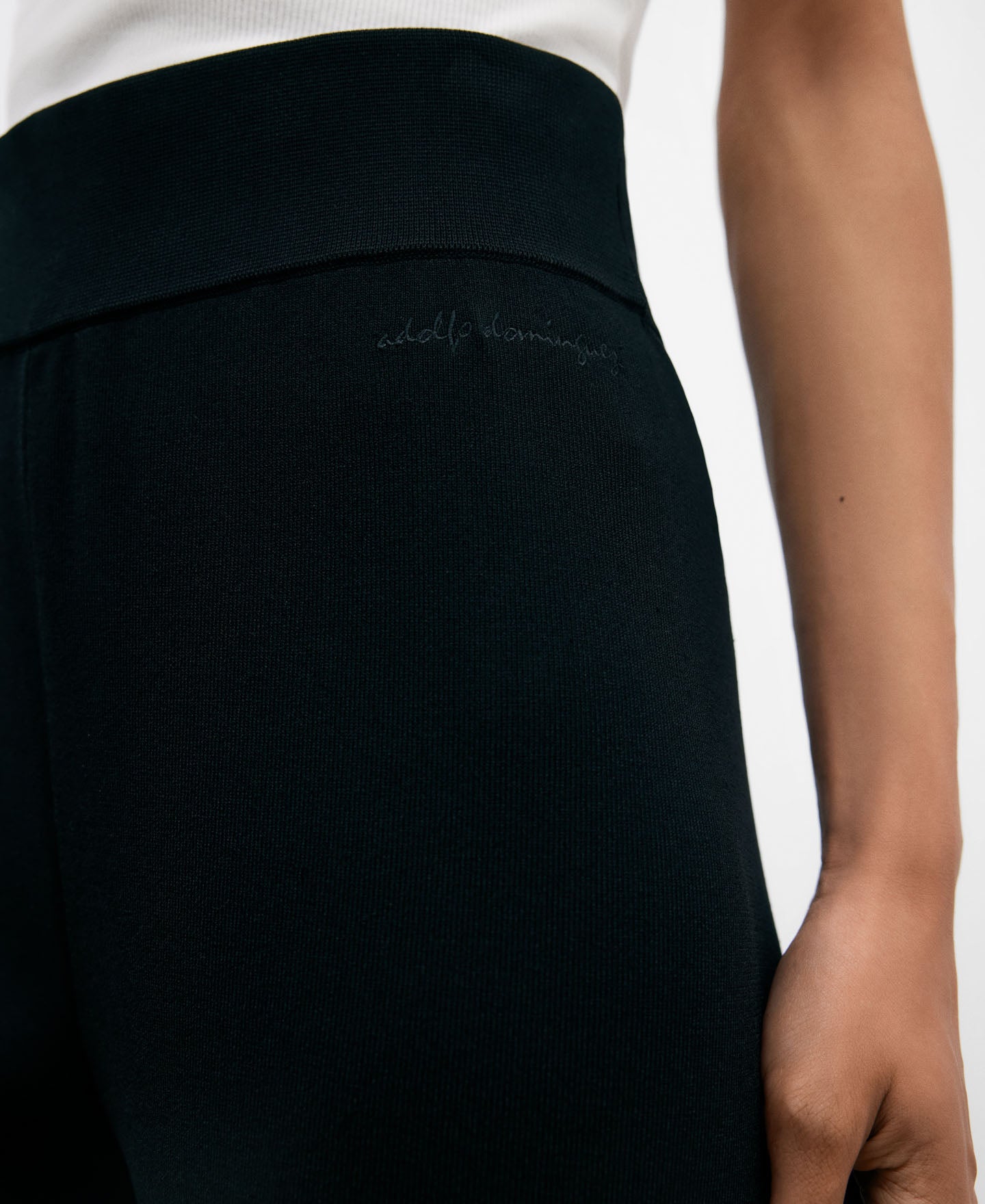 Black Knitted Trousers For Women