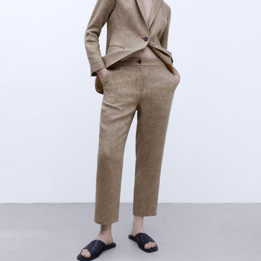 European Linen Stretch Trousers