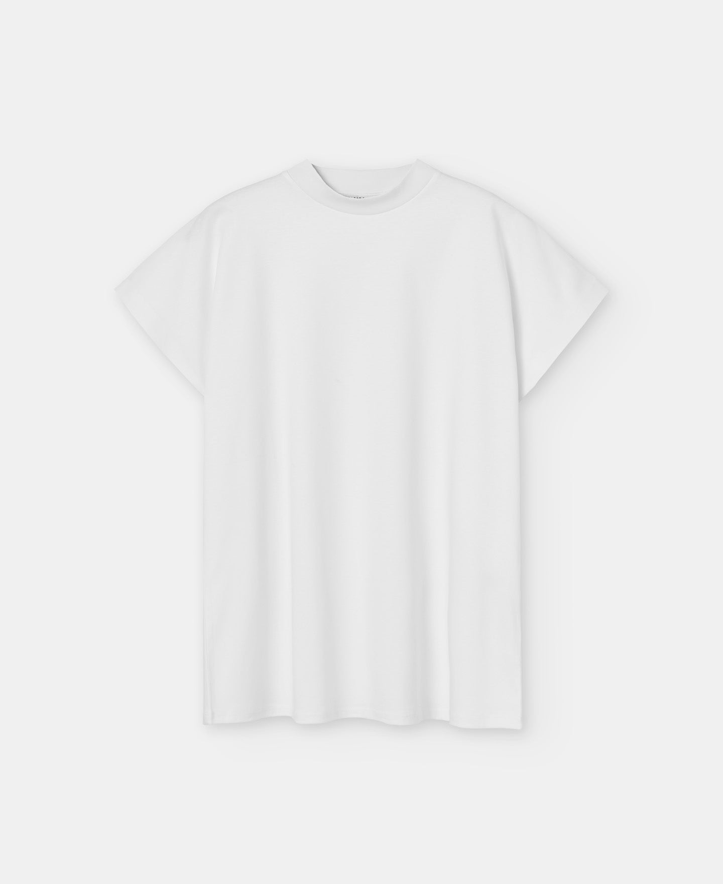 White Perkins Collar T-Shirt In Organic Cotton