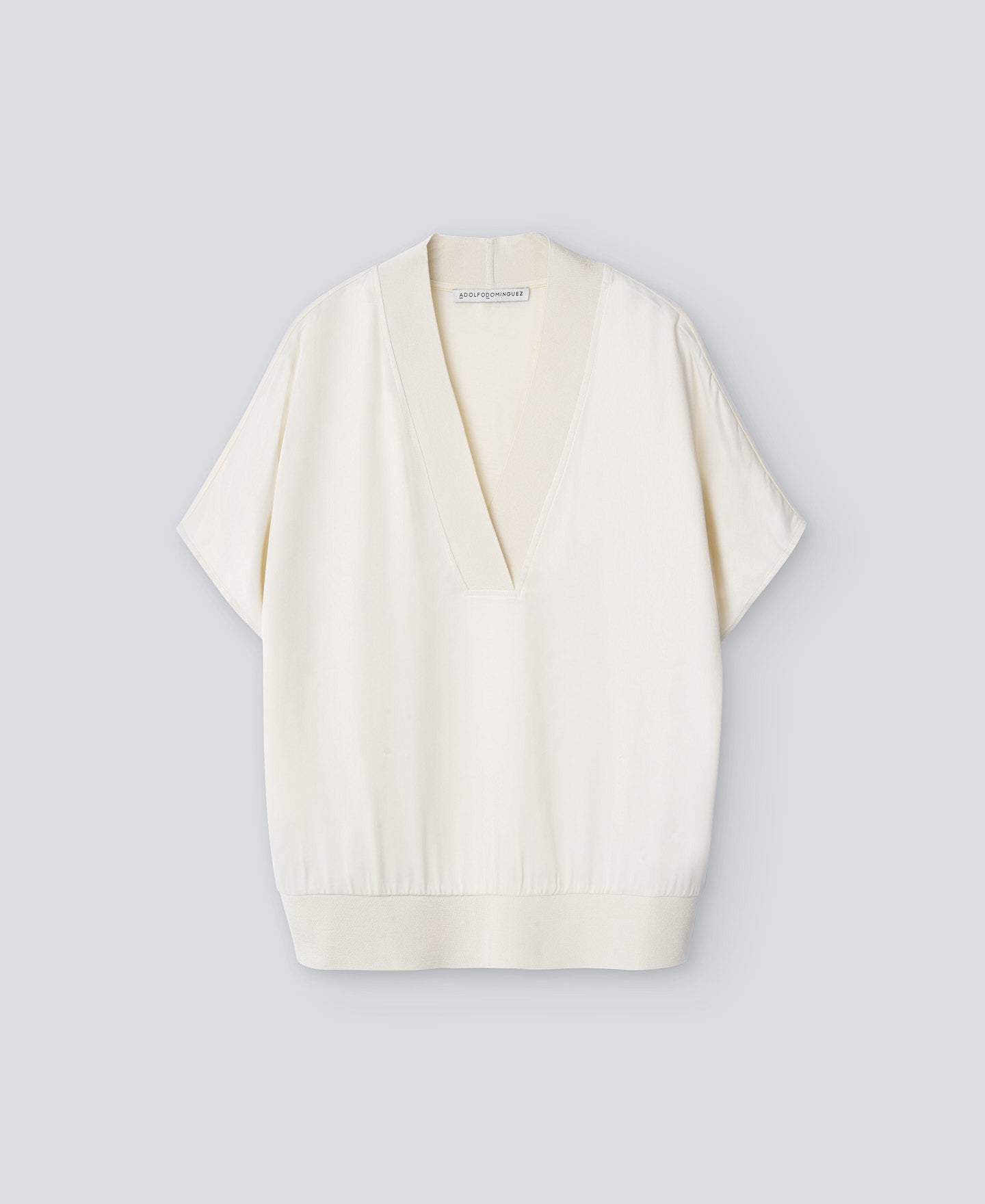 Light Cream V-Neck T-Shirt