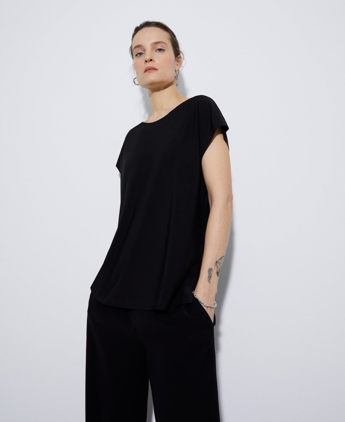 Black Box Neckline T-Shirt