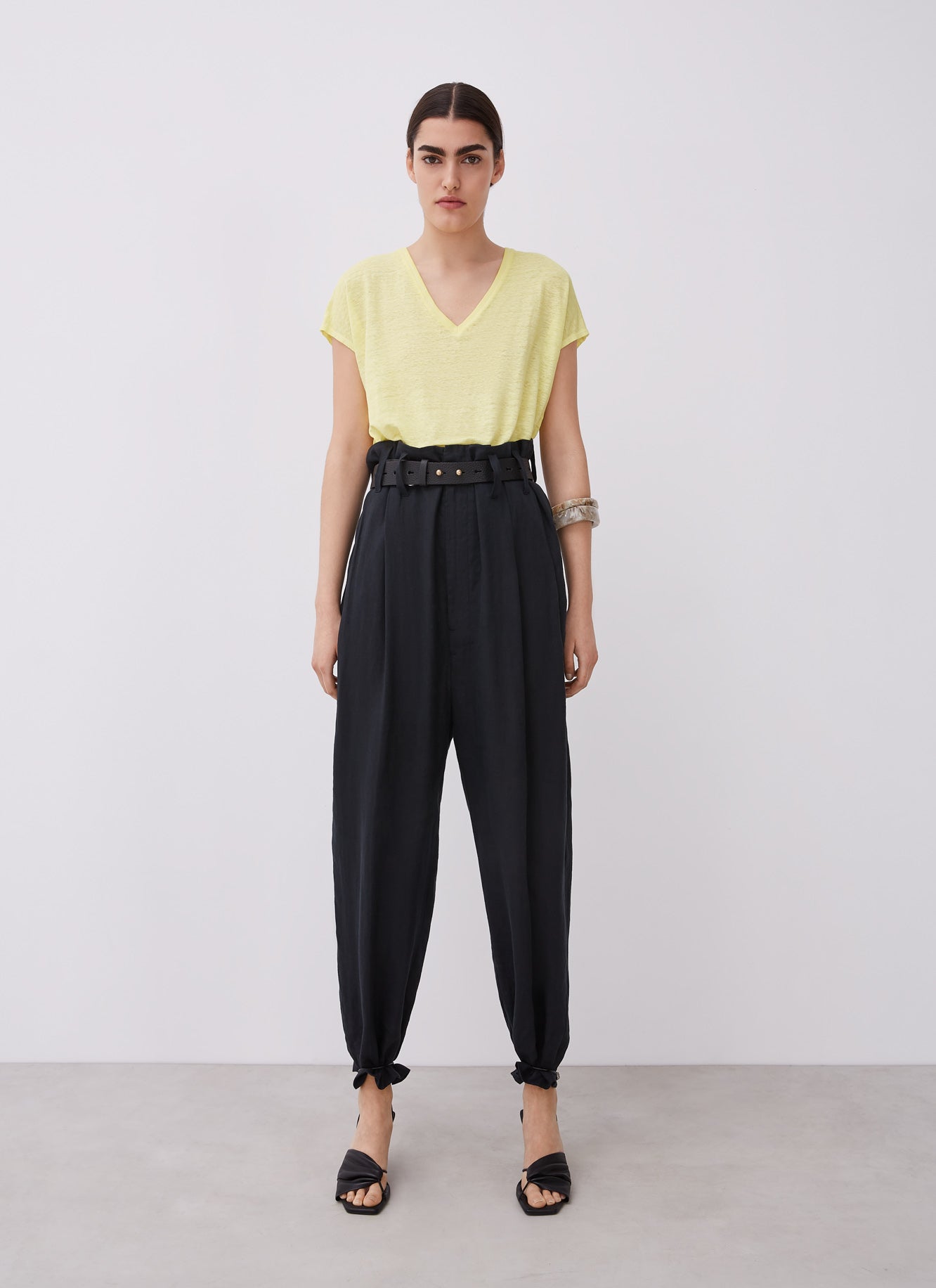 Light Green Delave Linen T-Shirt