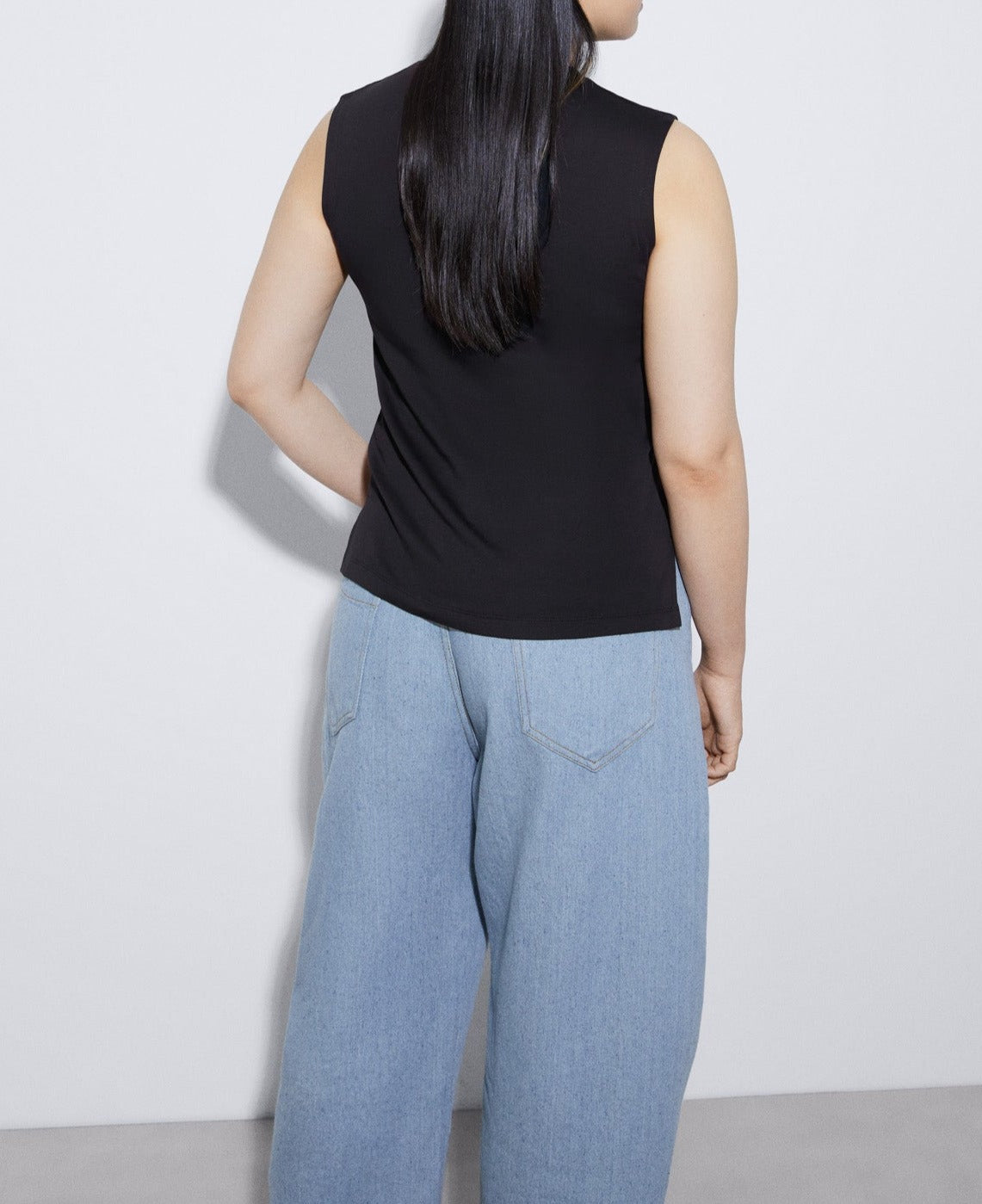 Black Cotton Crew Neck T-Shirt