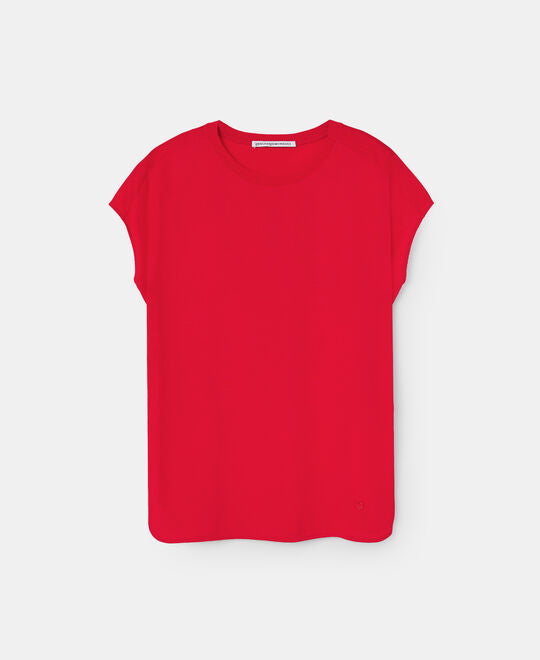 Coral T-Shirt Coral Cotton Lyocell And Viscose