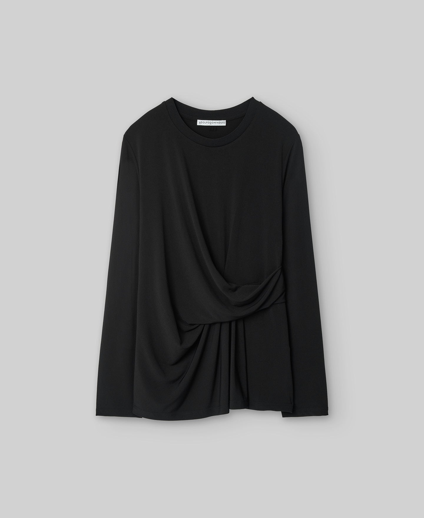 Draped T-shirt In Black For Women