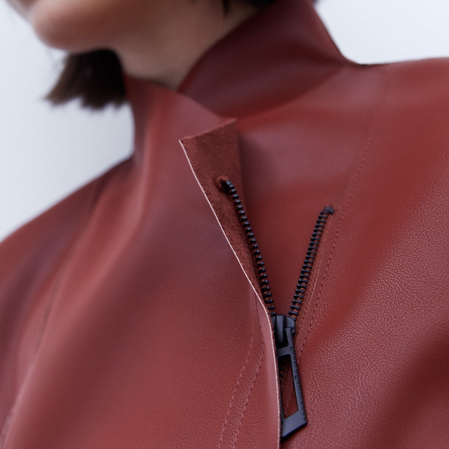 Terracotta Leather Moto Jacket