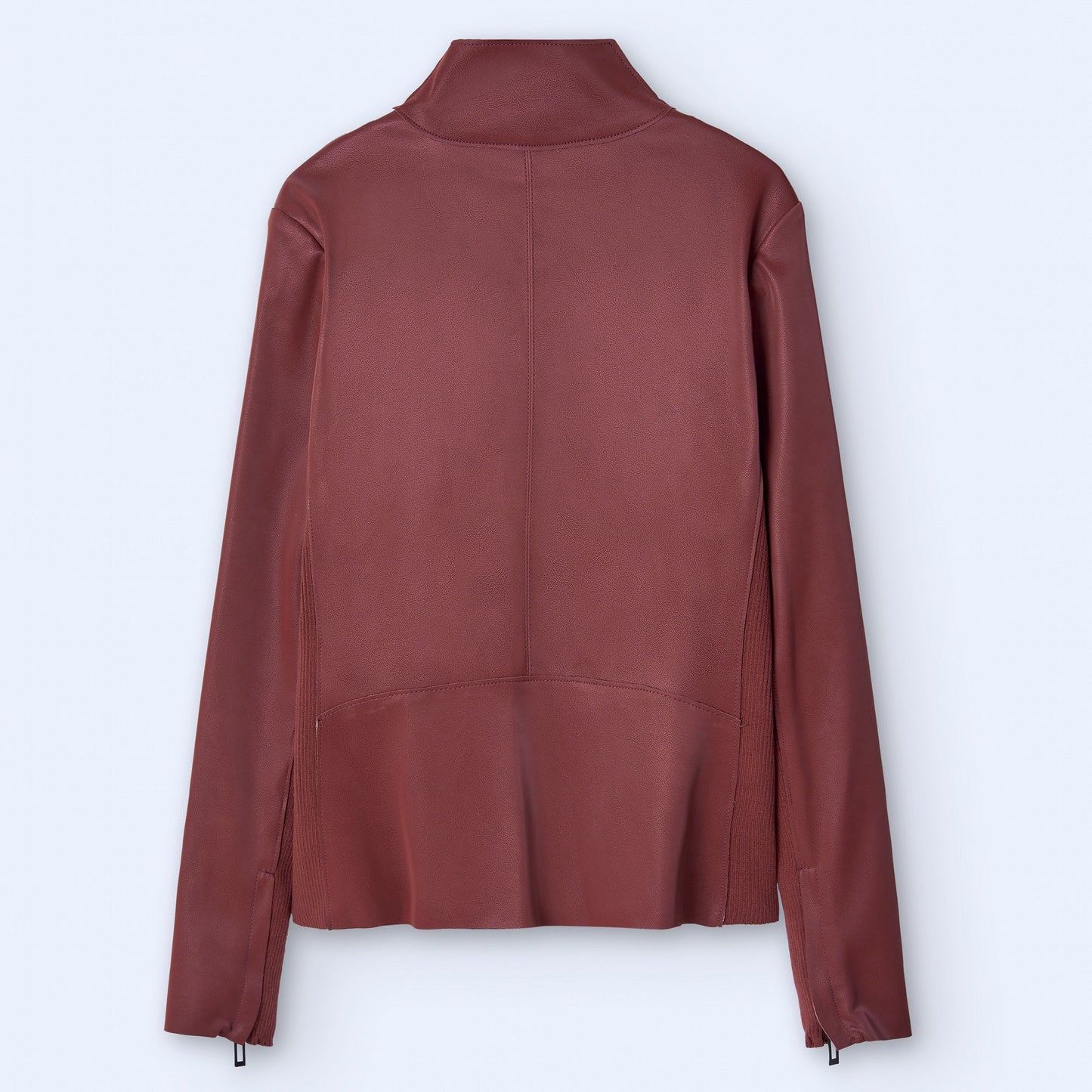 Terracotta Leather Moto Jacket