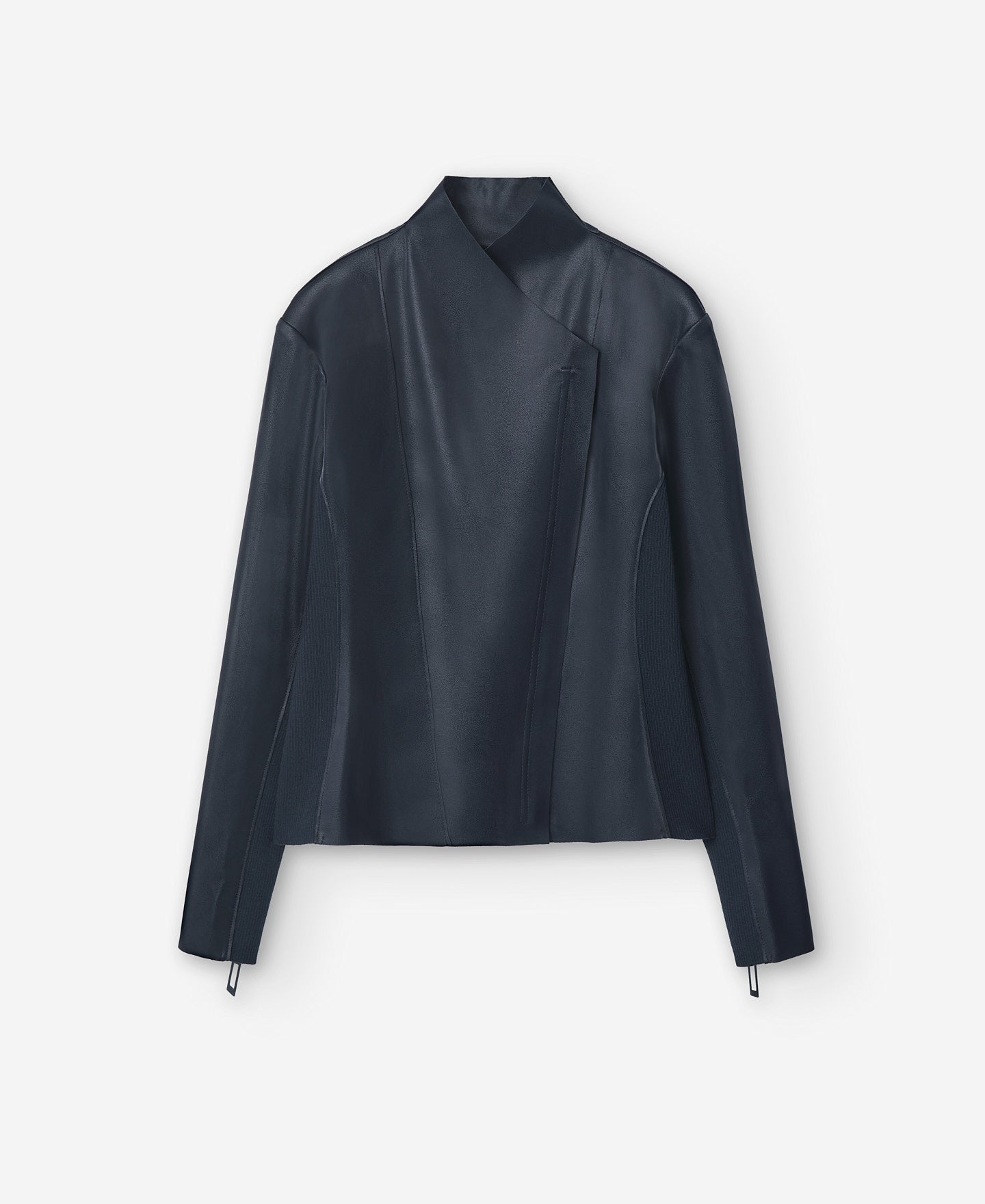 Navy Blue Fitted Jacket For Women