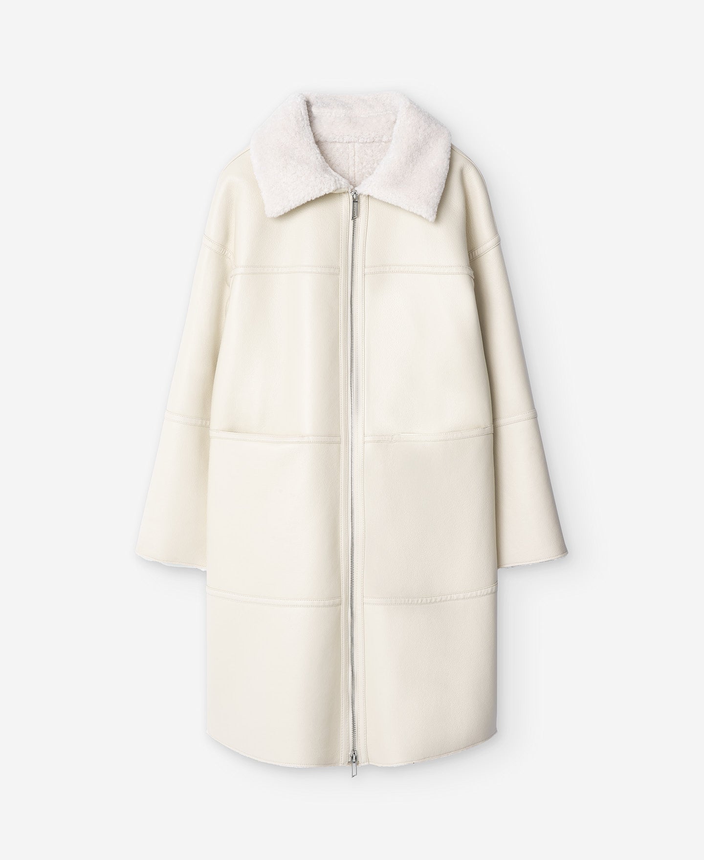 Leather Texture Long Coat For Women