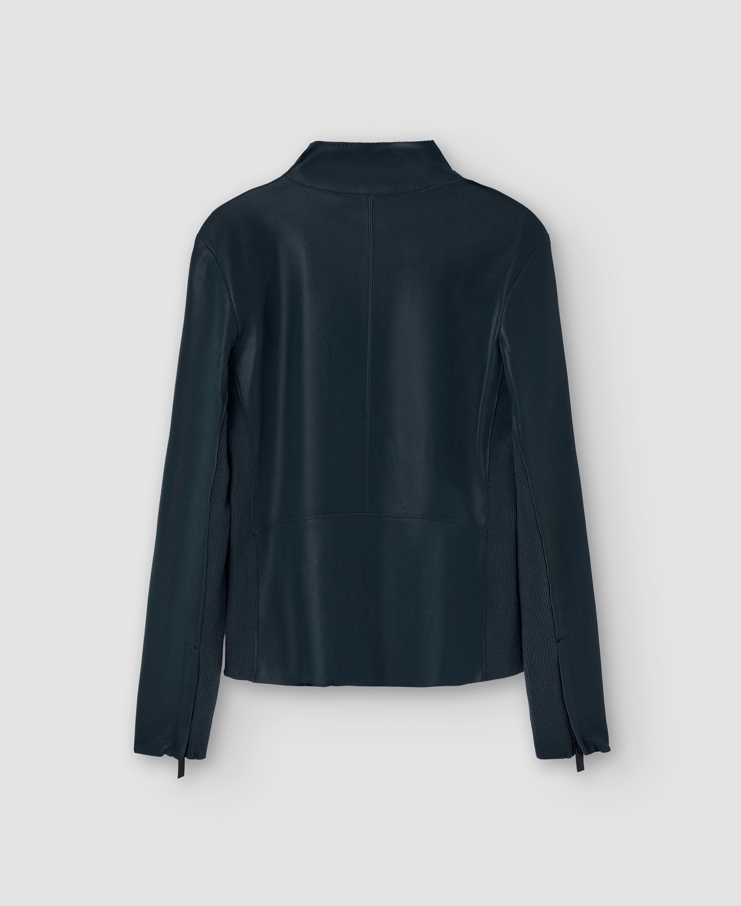 Bottle Green Polyester Biker Jacket
