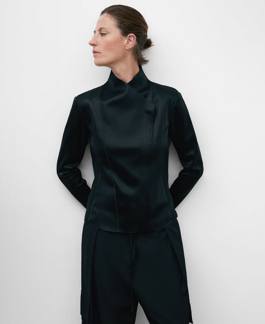 Black Fitted Biker Jacket Woman