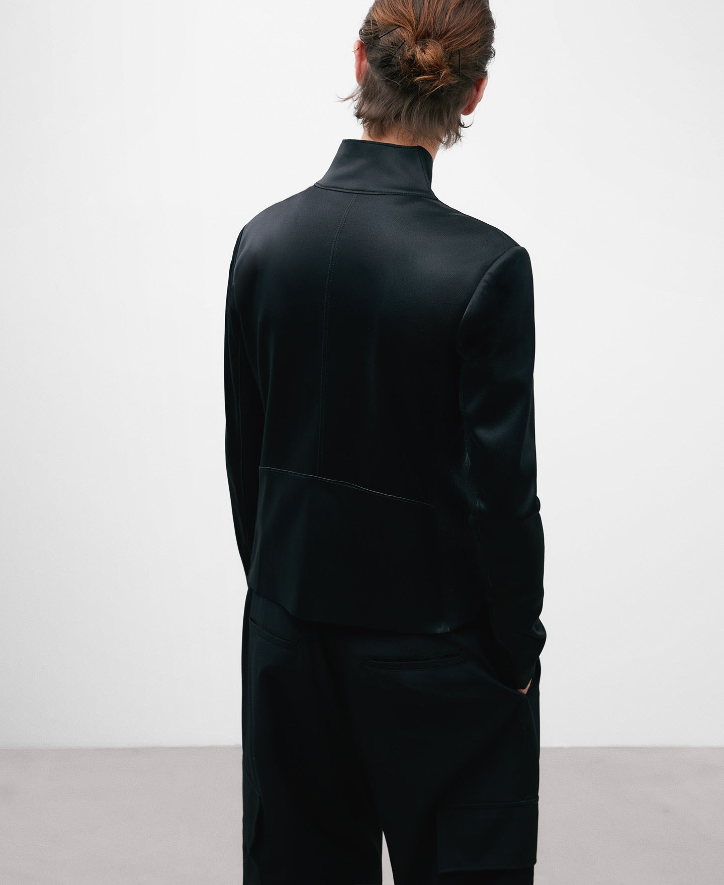 Black Fitted Biker Jacket Woman